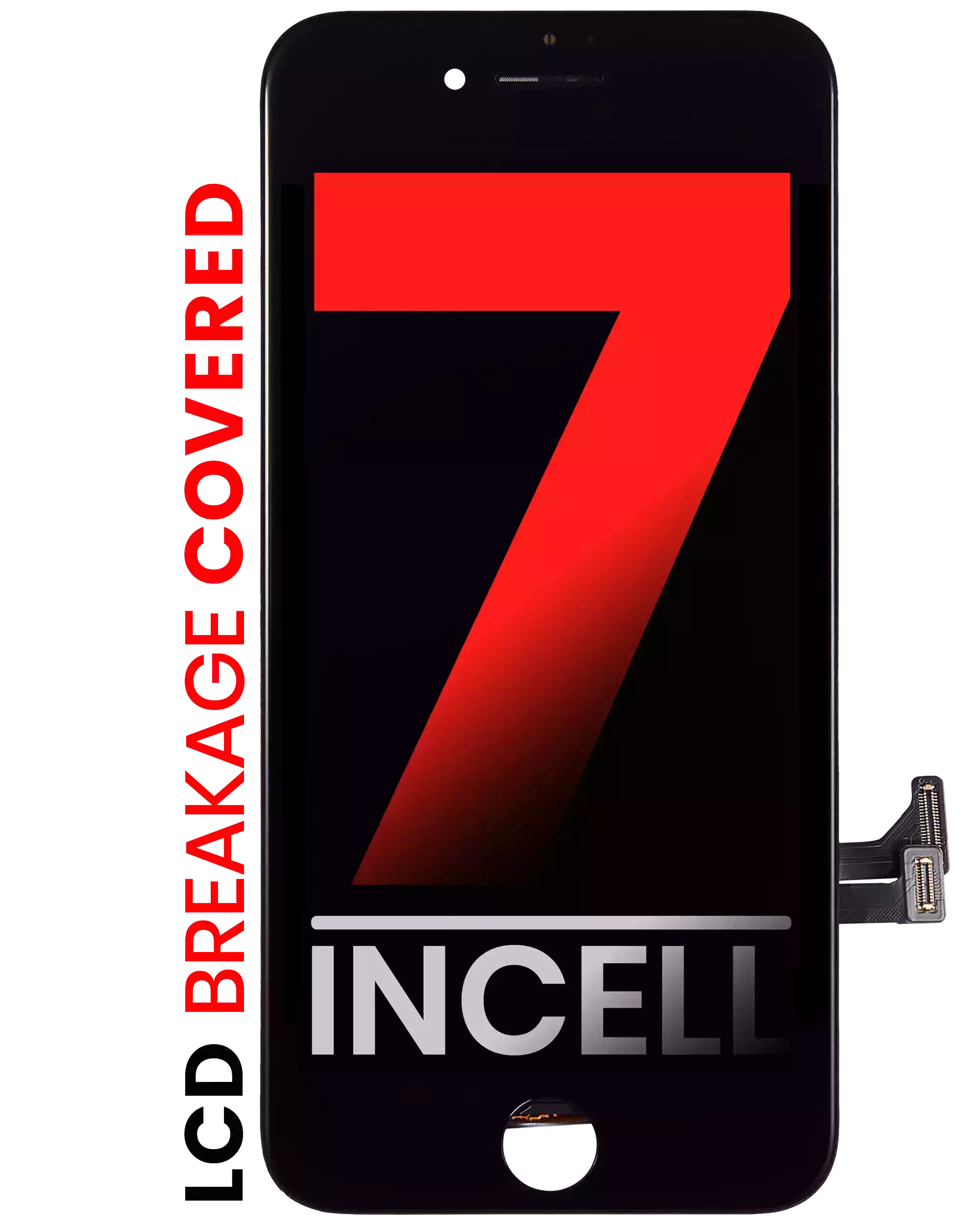 Lcd Assembly With Steel Plate Compatible For Iphone 7 (Aftermarket Pro: Xo7 Incell) (Black)