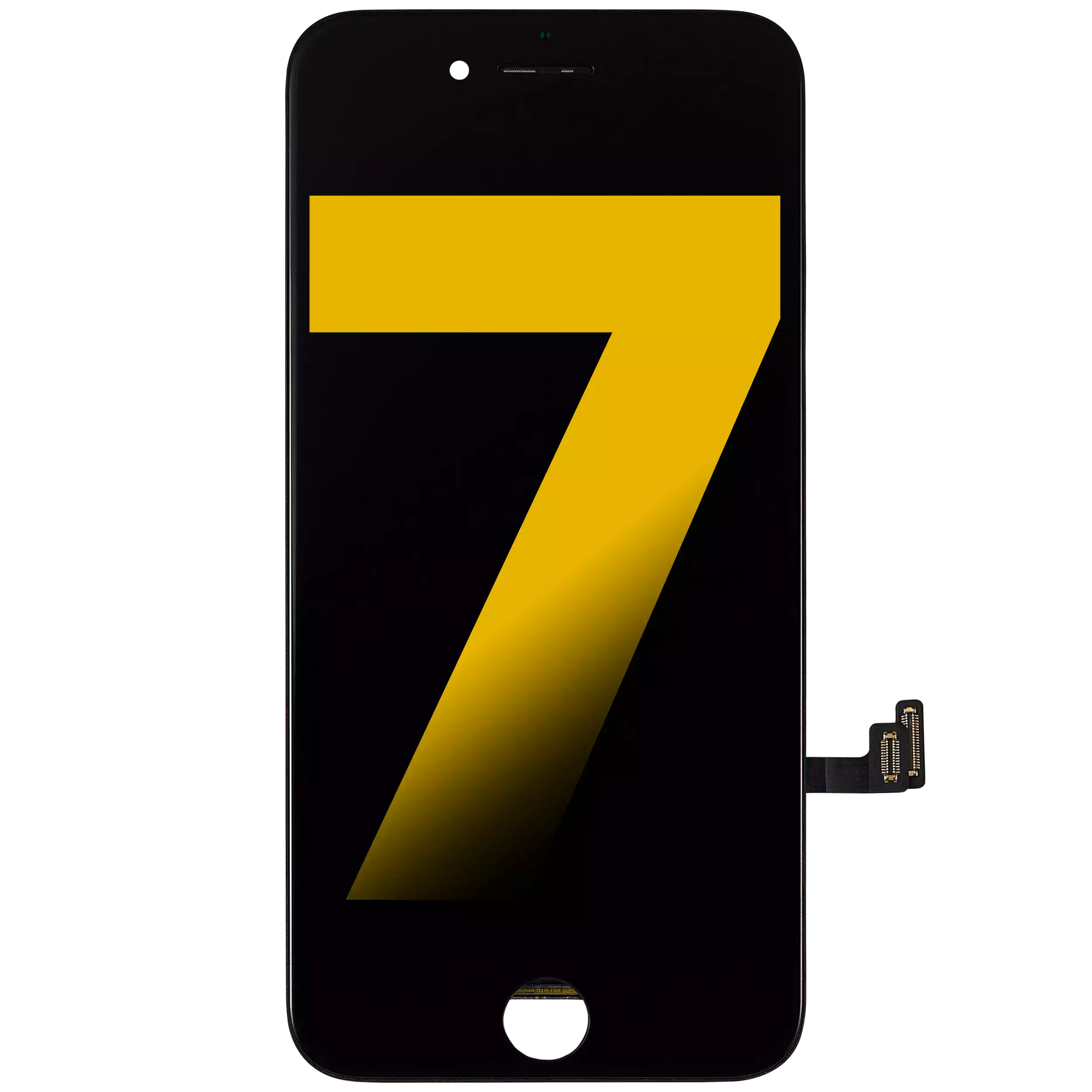 Lcd Assembly With Steel Plate Compatible For Iphone 7 (Refurbished) (Black)