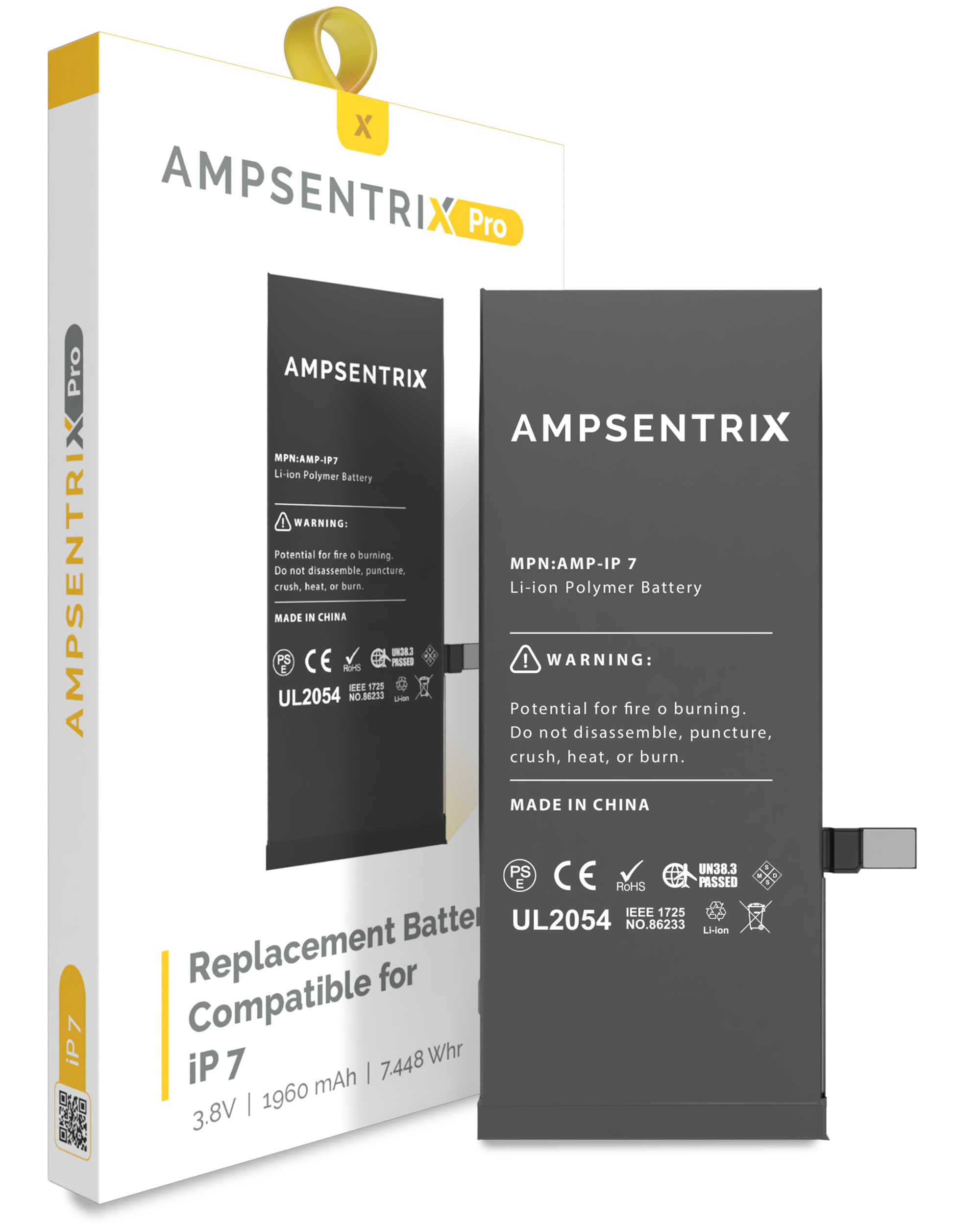 Replacement Battery Compatible For Iphone 7 (Ampsentrix Pro)