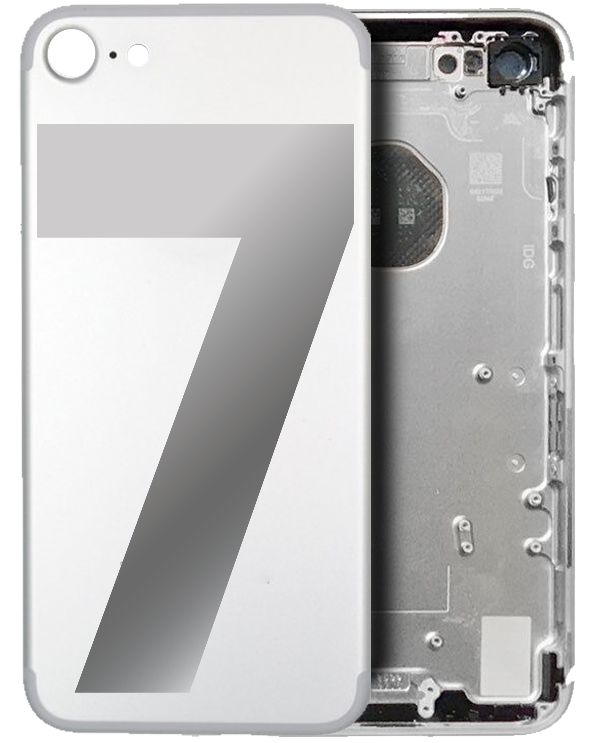 Back Housing Compatible For Iphone 7 (Generic) (Silver)