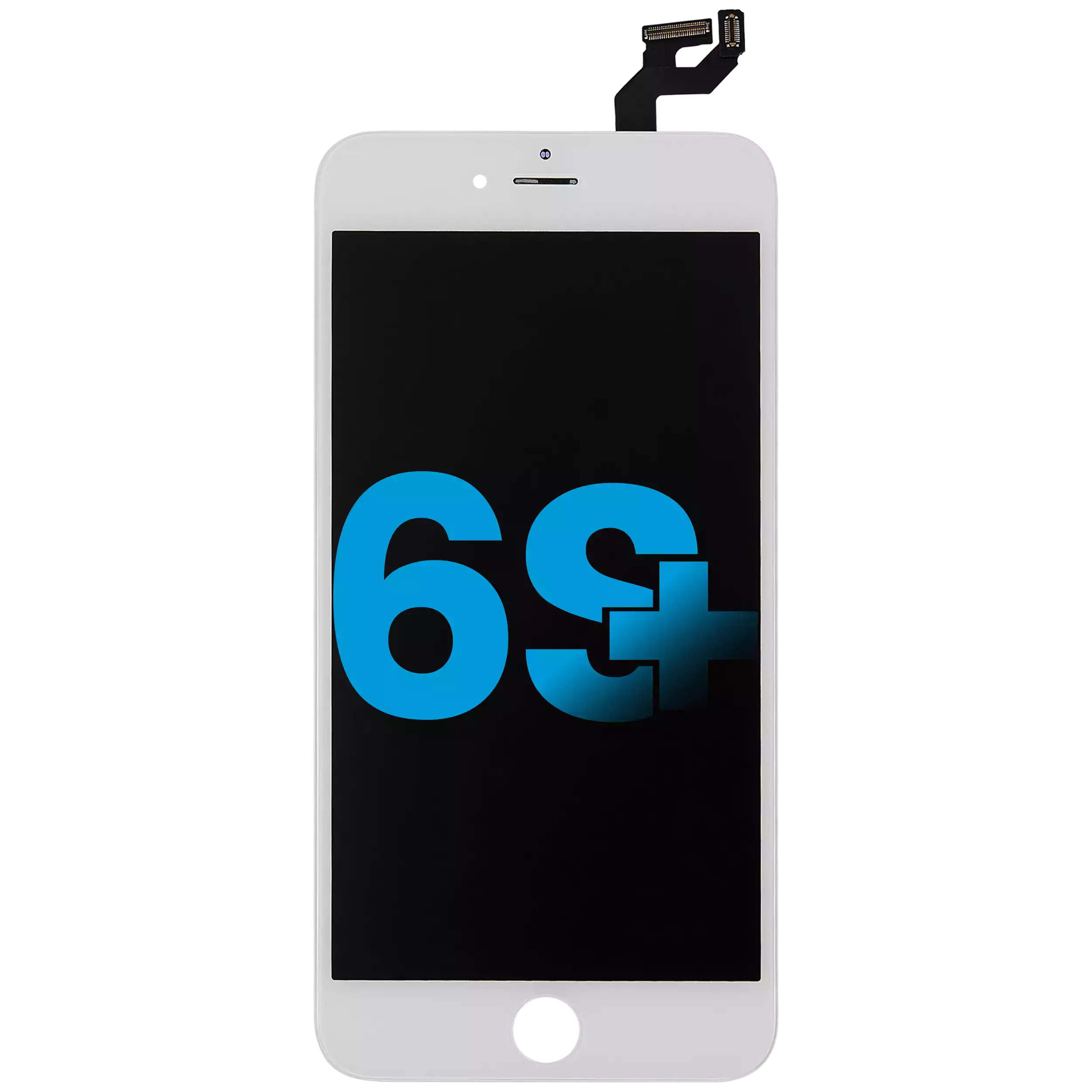 Lcd Assembly With Steel Plate Compatible For Iphone 6S Plus (Aftermarket) (White)