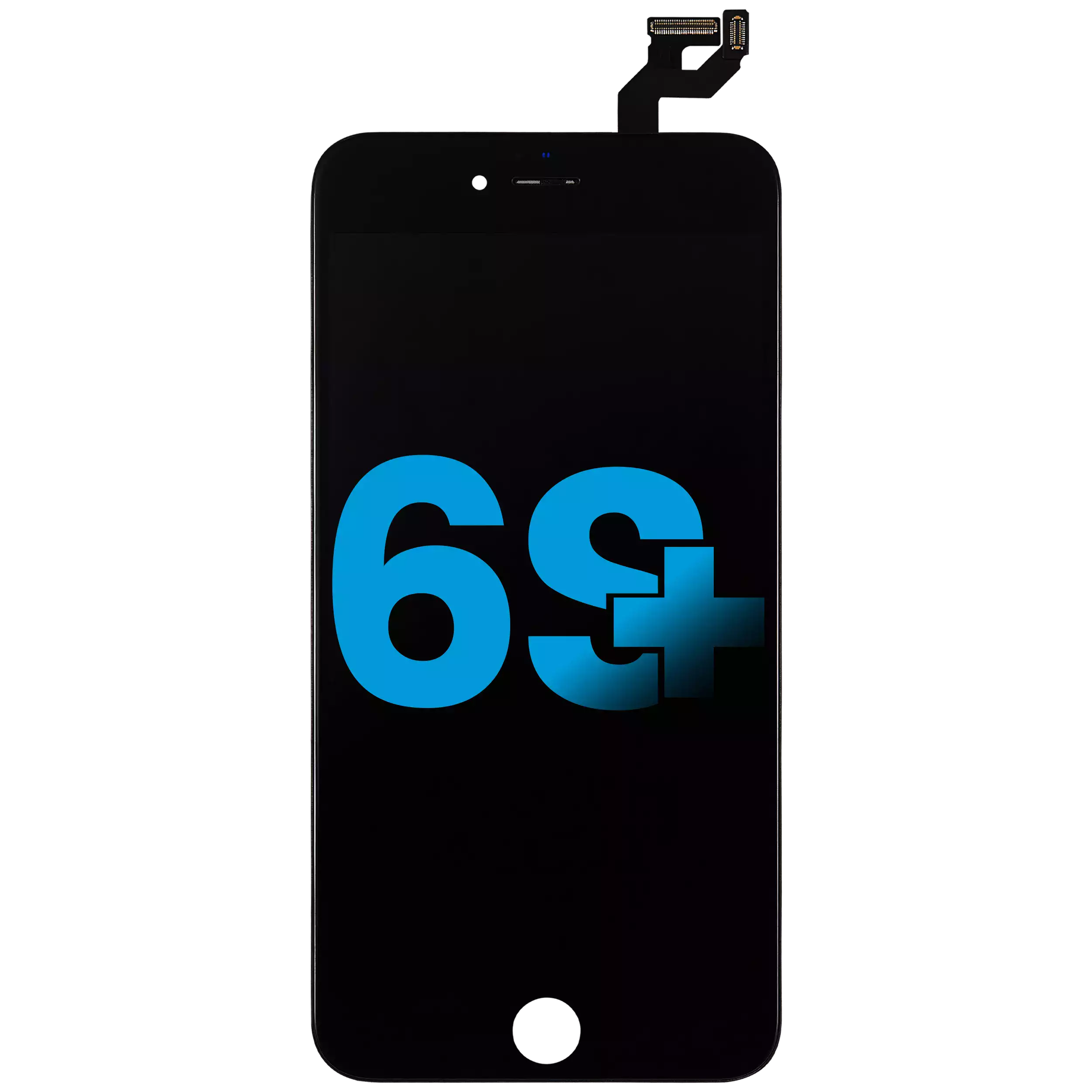 Lcd Assembly With Steel Plate Compatible For Iphone 6S Plus (Aftermarket) (Black)