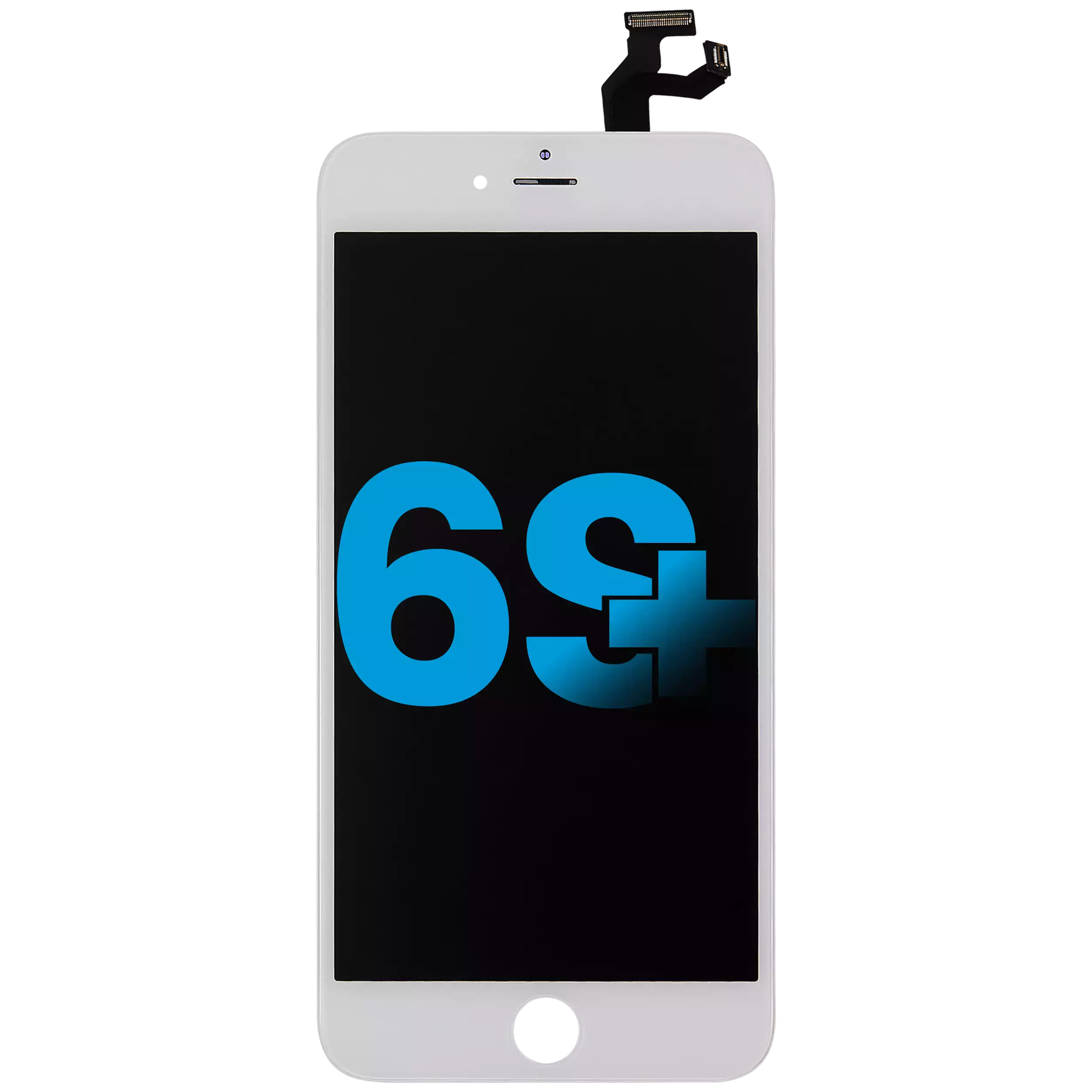 Lcd Assembly With Steel Plate Compatible For Iphone 6S Plus (Aftermarket: Aq7) (White)