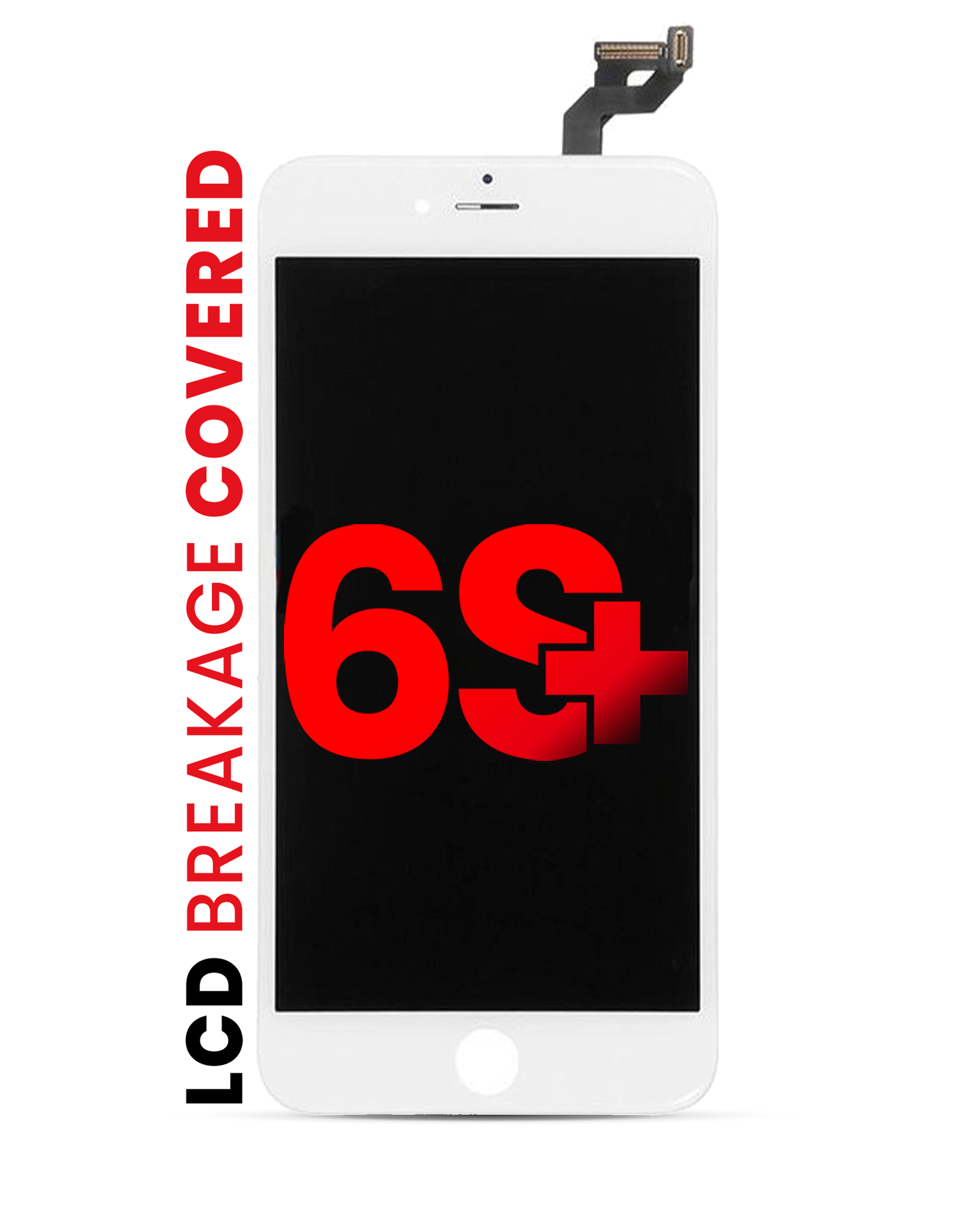 Lcd Assembly With Steel Plate Compatible For Iphone 6S Plus (Aftermarket Pro: Xo7 Incell) (White)