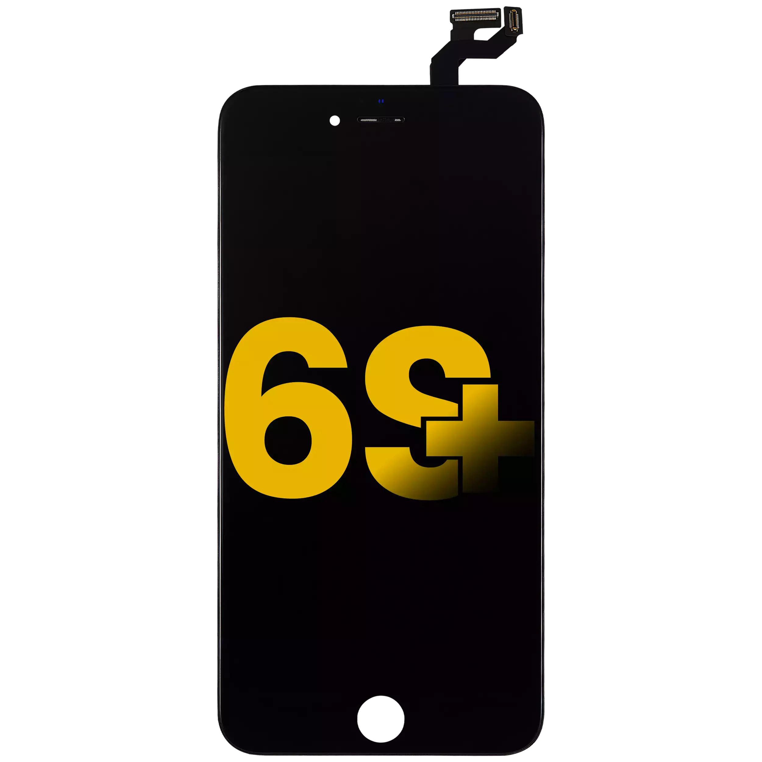 Lcd Assembly With Steel Plate Compatible For Iphone 6S Plus (Refurbished) (Black)