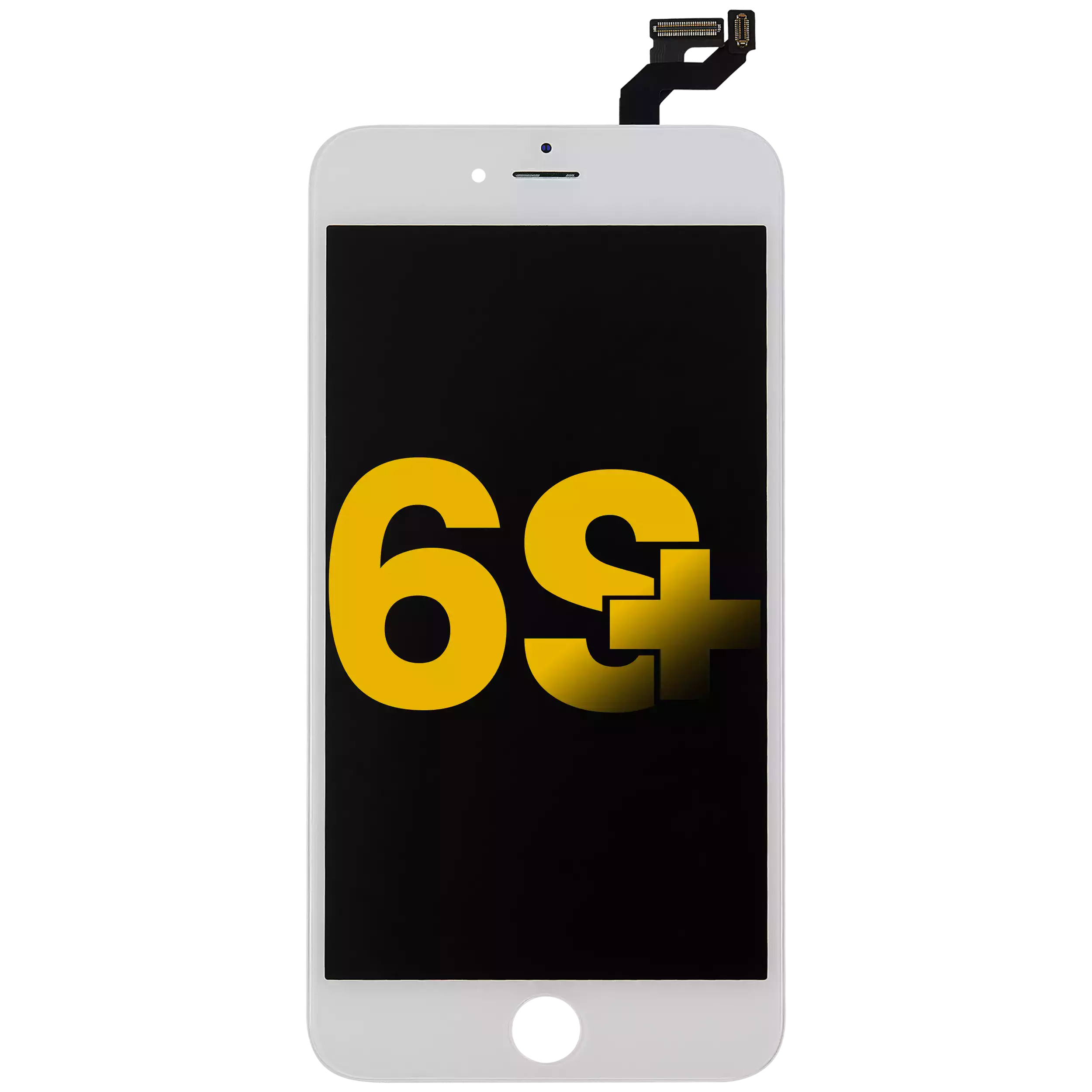 Lcd Assembly With Steel Plate Compatible For Iphone 6S Plus (Refurbished) (White)