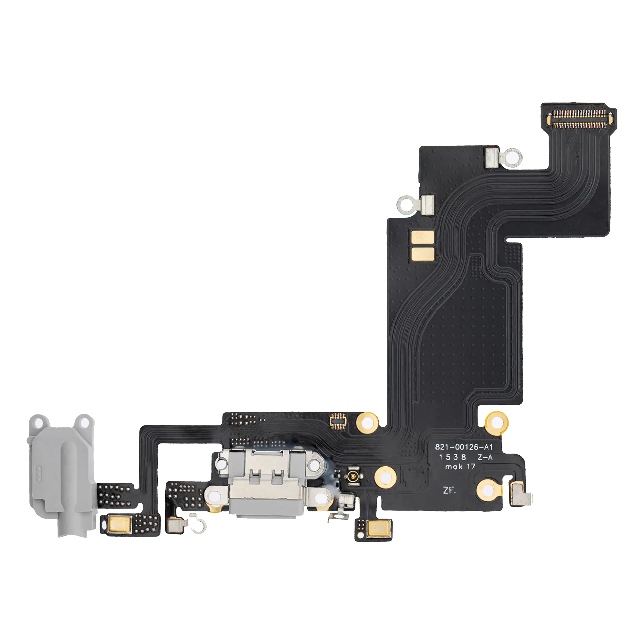 Charging Port Flex Cable Compatible For Iphone 6S Plus (Aftermarket) (Silver)