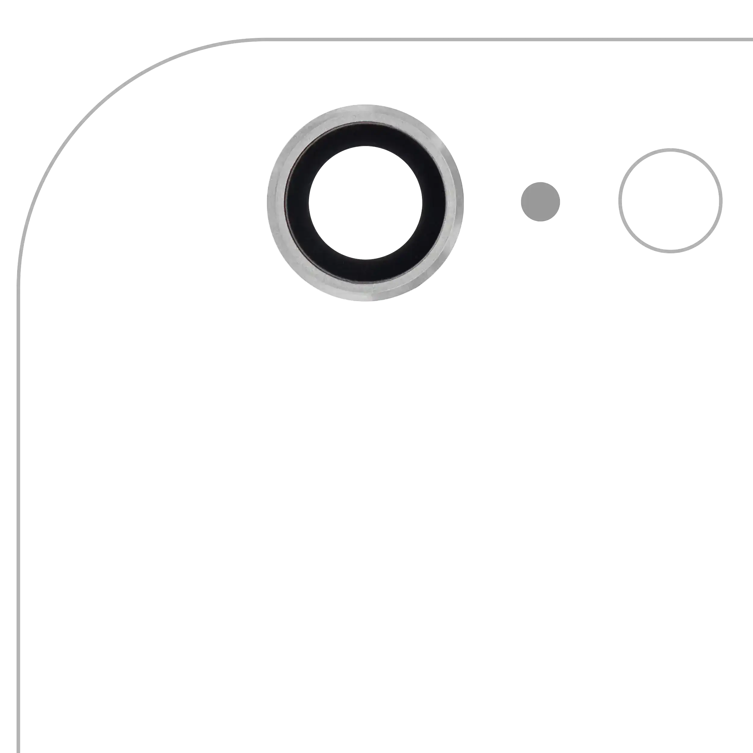 Back Camera Lens Compatible For Iphone 6 Plus / 6S Plus (Silver) (10 Pack) (Real Sapphire L Premium)