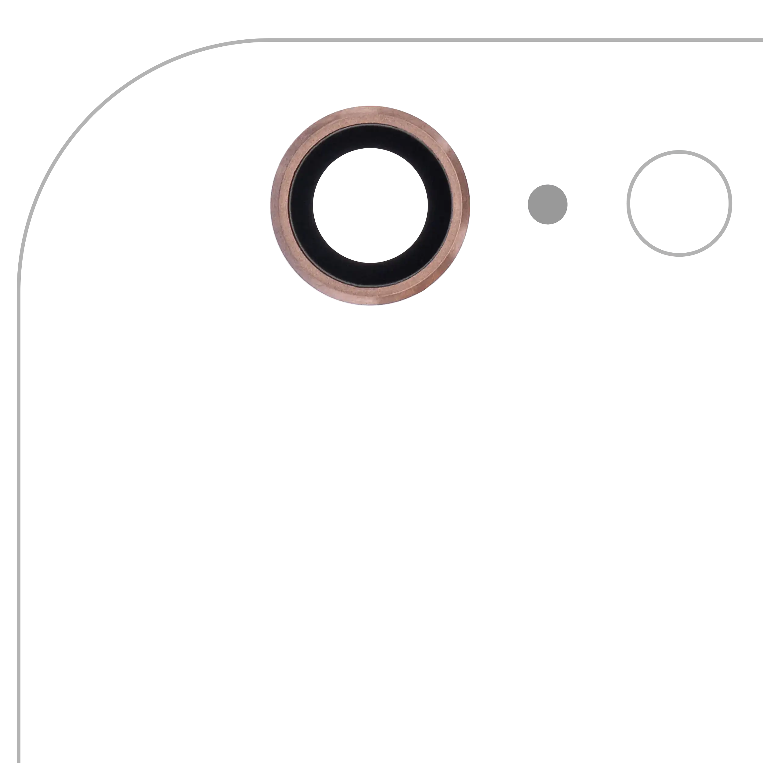 Back Camera Lens Compatible For Iphone 6 Plus / 6S Plus (Rose Gold) (10 Pack) (Real Sapphire L Premium)