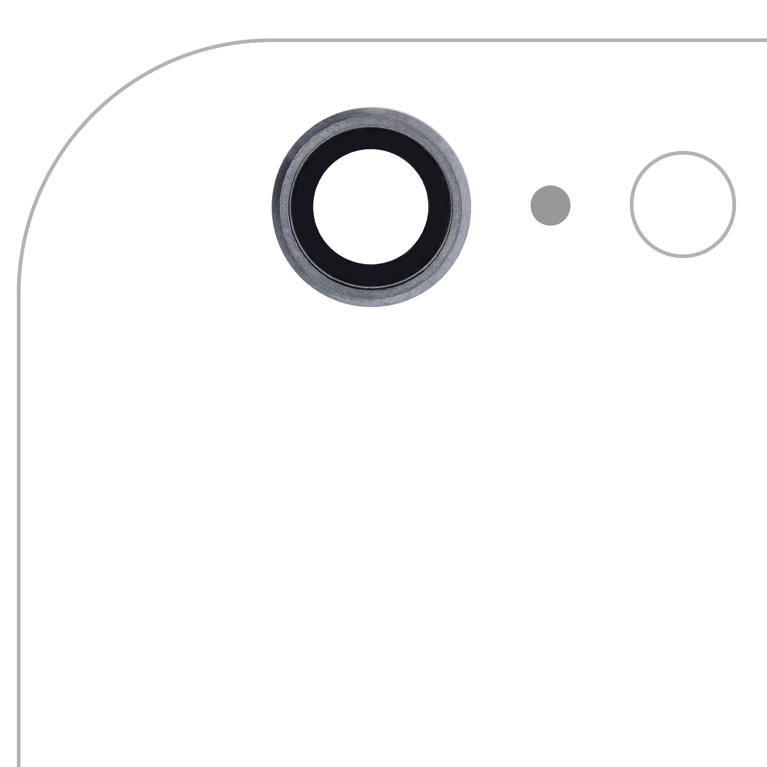Back Camera Lens Compatible For Iphone 6 Plus / 6S Plus (Space Gray) (10 Pack) (Real Sapphire L Premium)