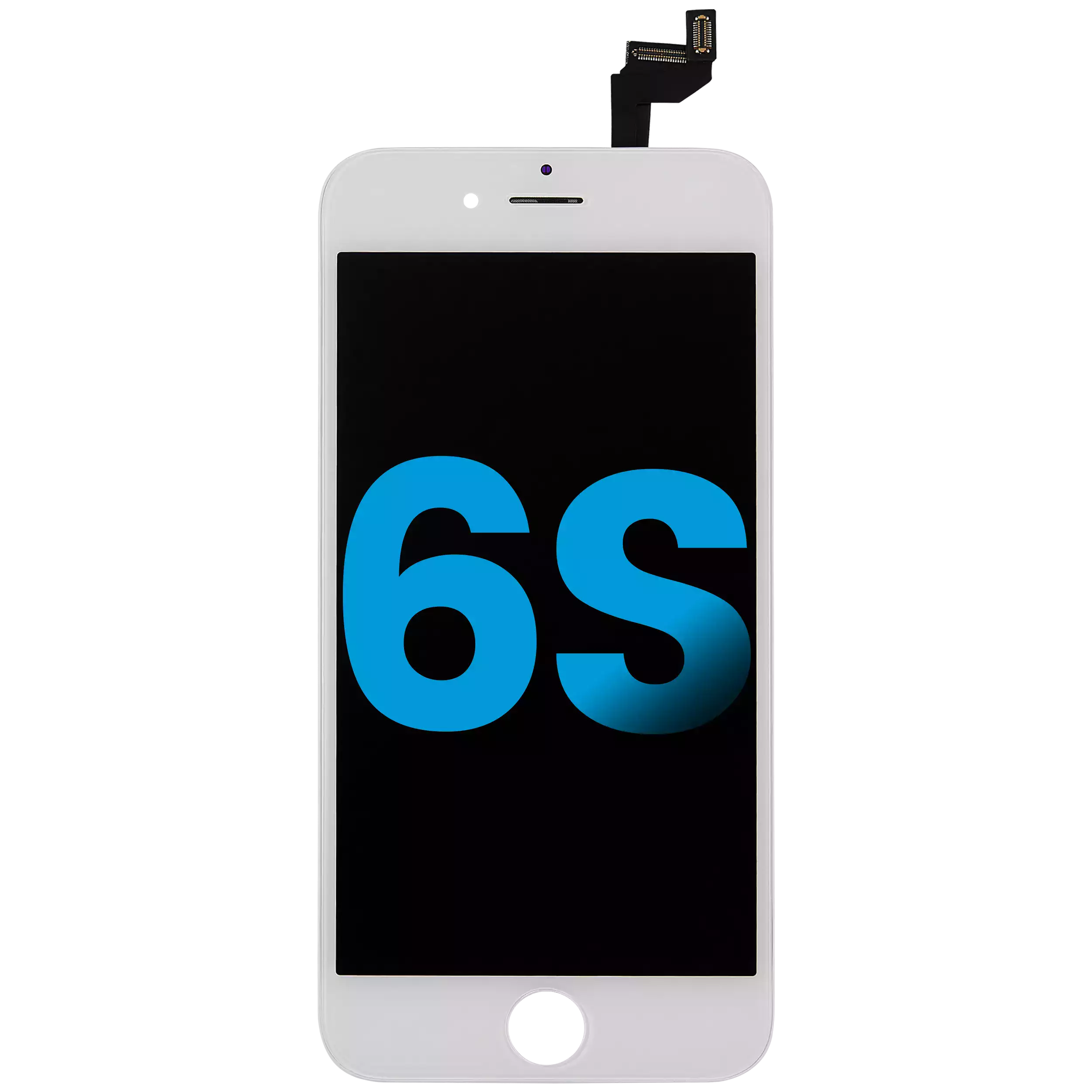 Lcd Assembly With Steel Plate Compatible For Iphone 6S (Aftermarket: Aq7) (White)