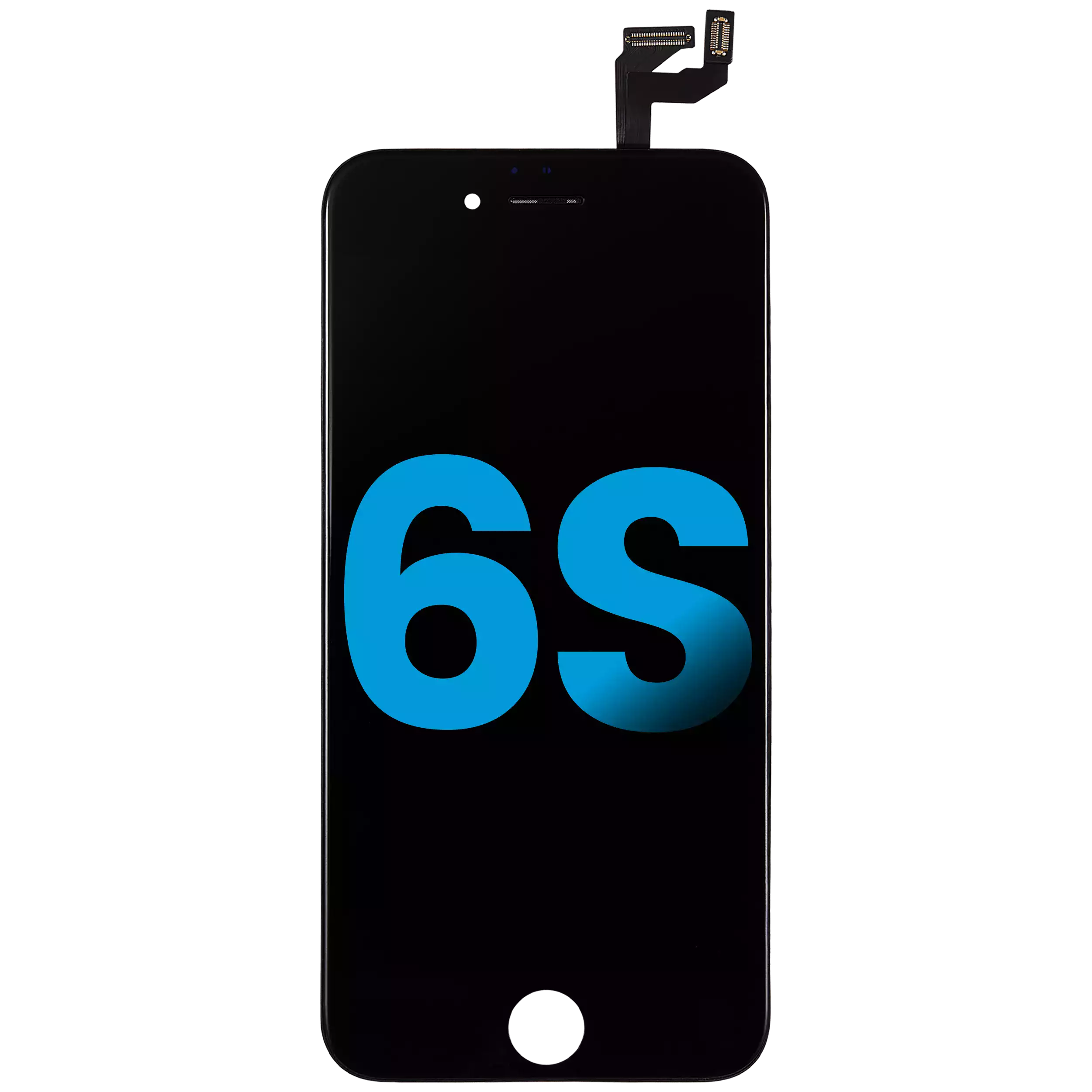 Lcd Assembly With Steel Plate Compatible For Iphone 6S (Aftermarket: Aq7) (Black)