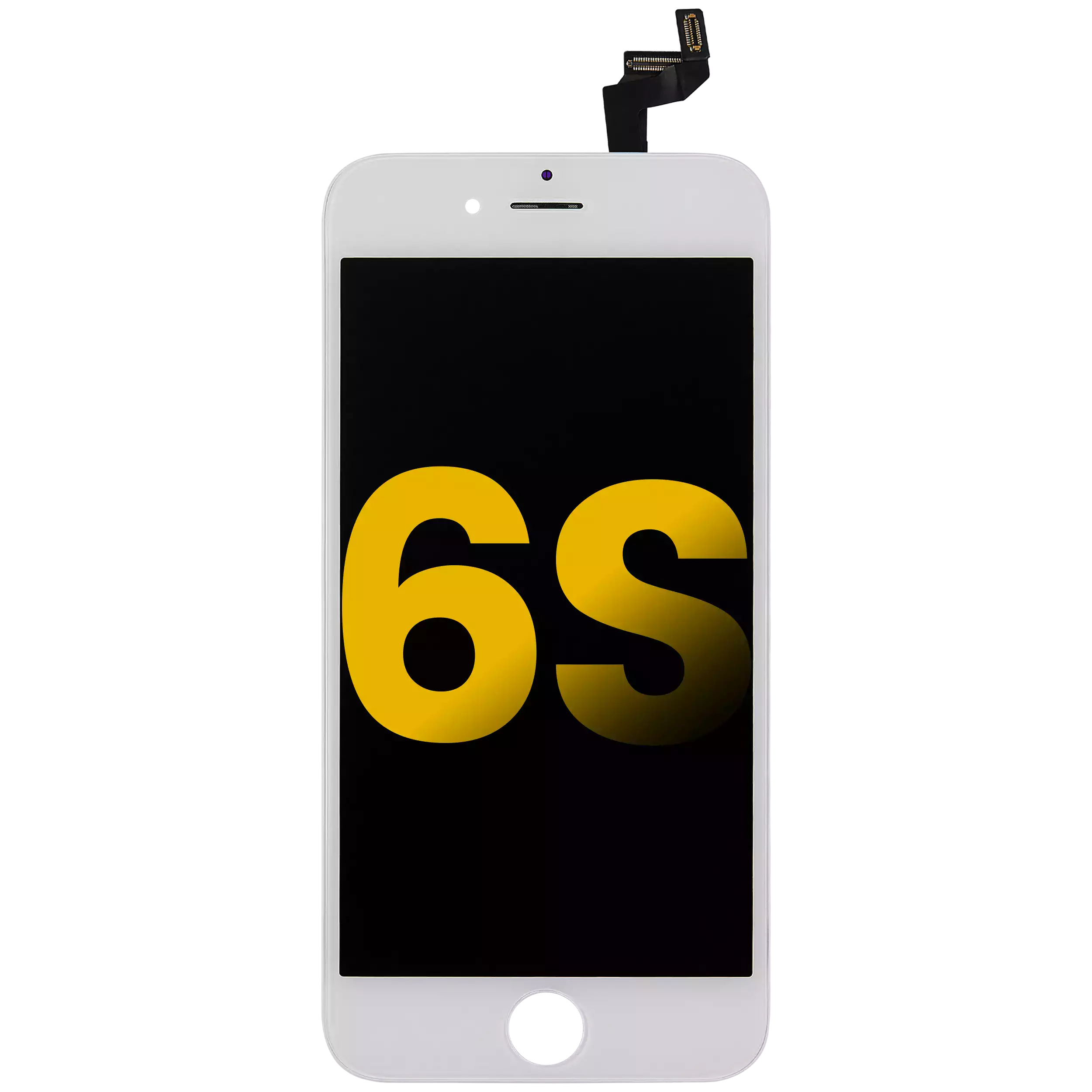 Lcd Assembly With Steel Plate Compatible For Iphone 6S (Refurbished) (White)