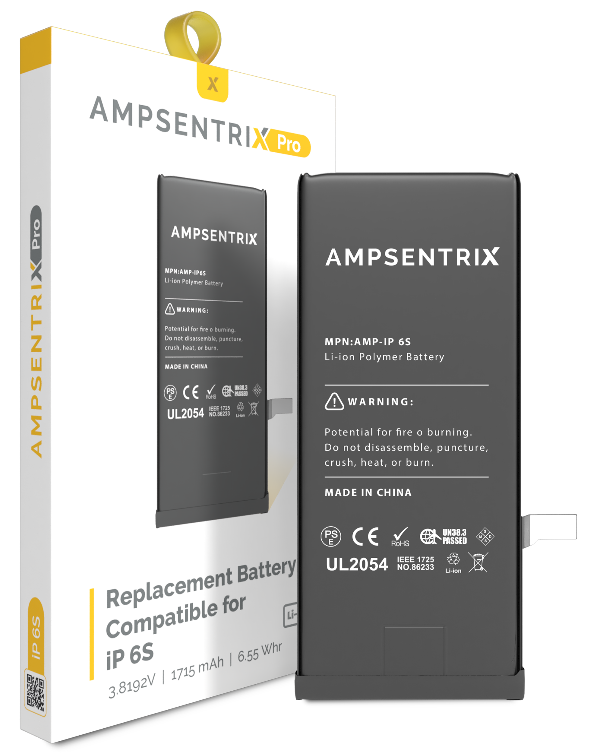 Replacement Battery Compatible For Iphone 6S (Ampsentrix Pro)