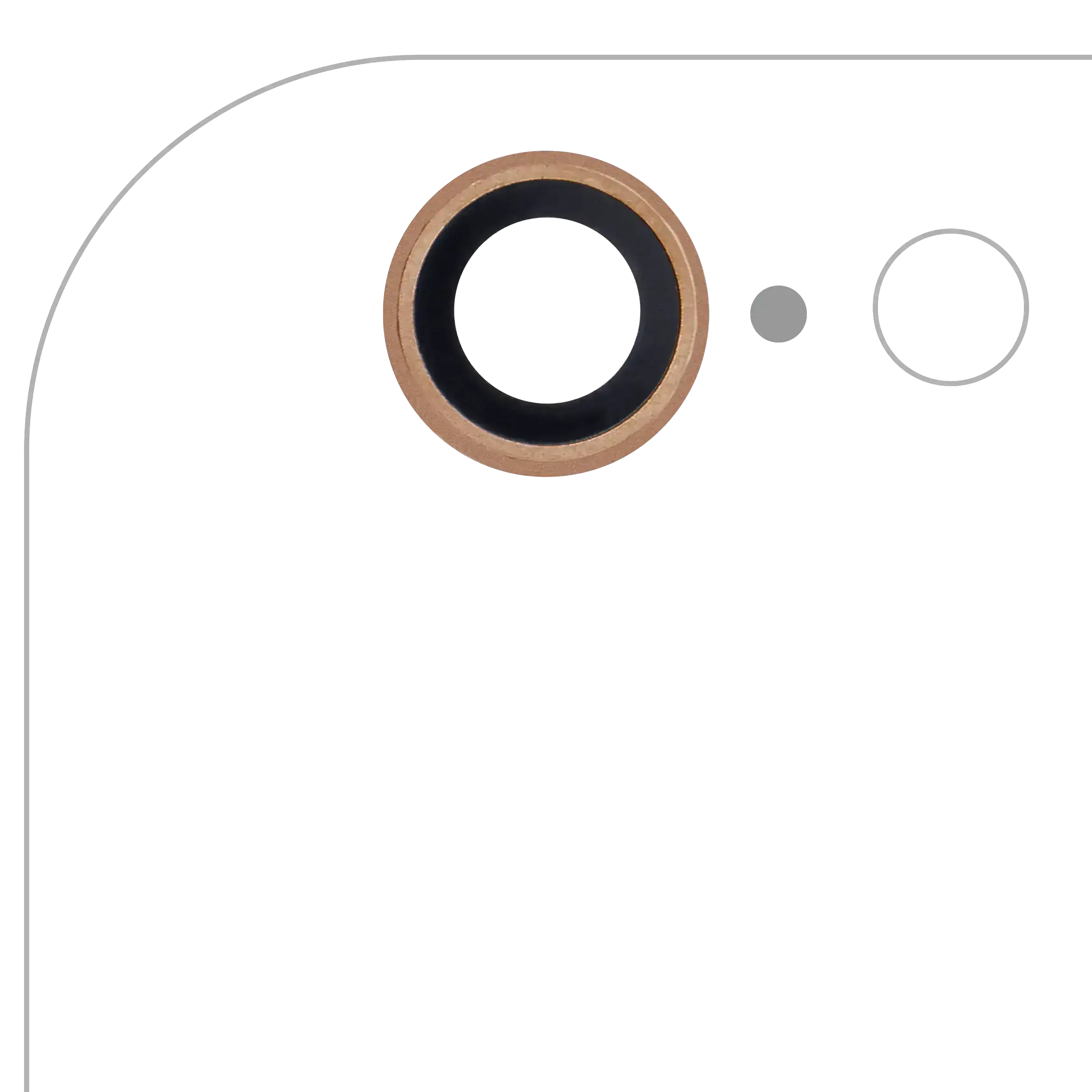 Back Camera Lens Compatible For Iphone 6  / 6S (Gold) (10 Pack) (Real Sapphire L Premium)