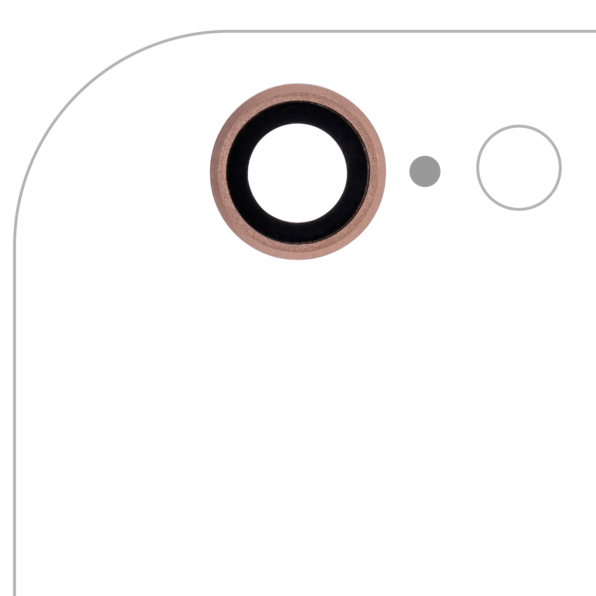 Back Camera Lens Compatible For Iphone 6  / 6S (Rose Gold) (10 Pack) (Real Sapphire L Premium)