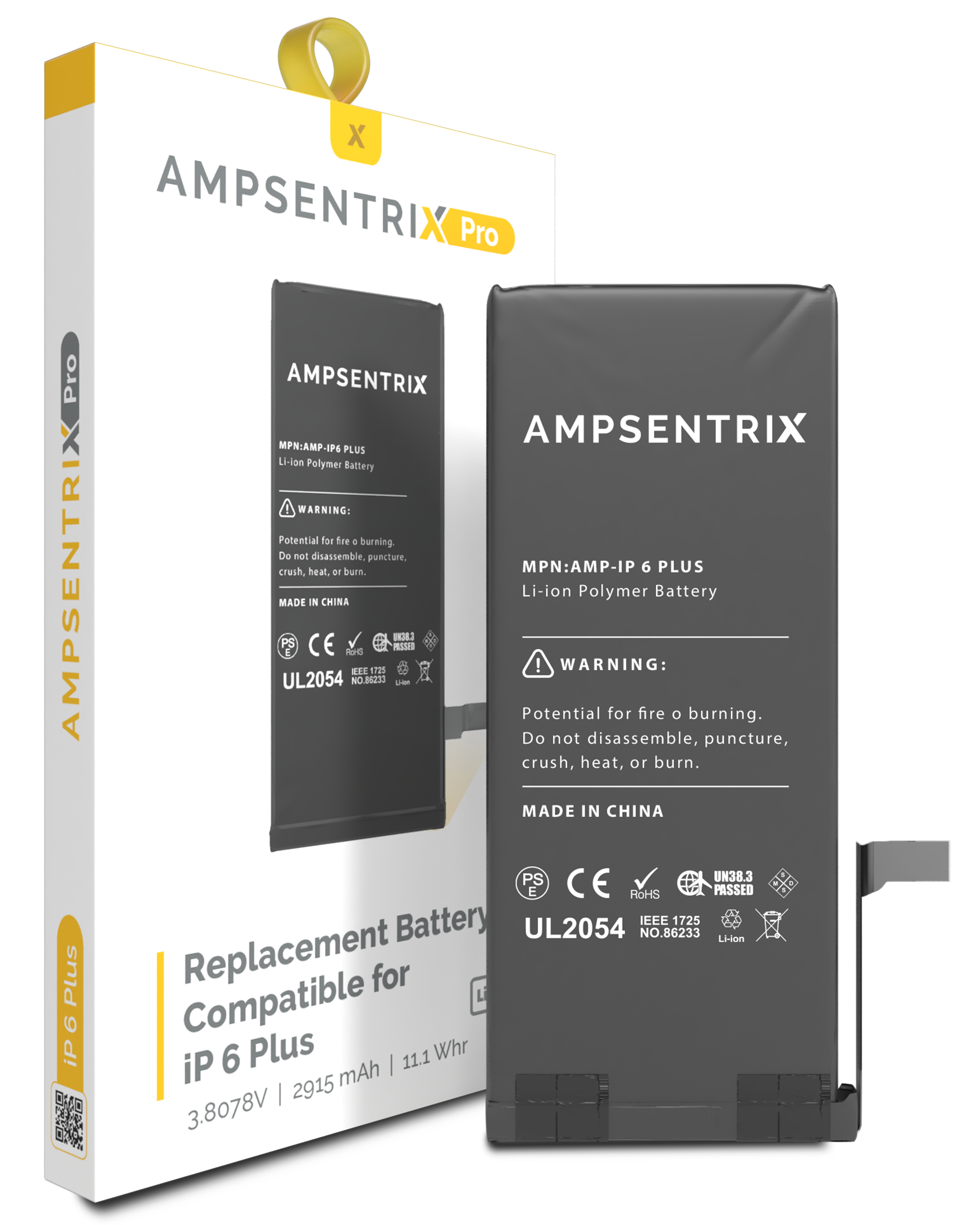 Replacement Battery Compatible For Iphone 6 Plus (Ampsentrix Pro)