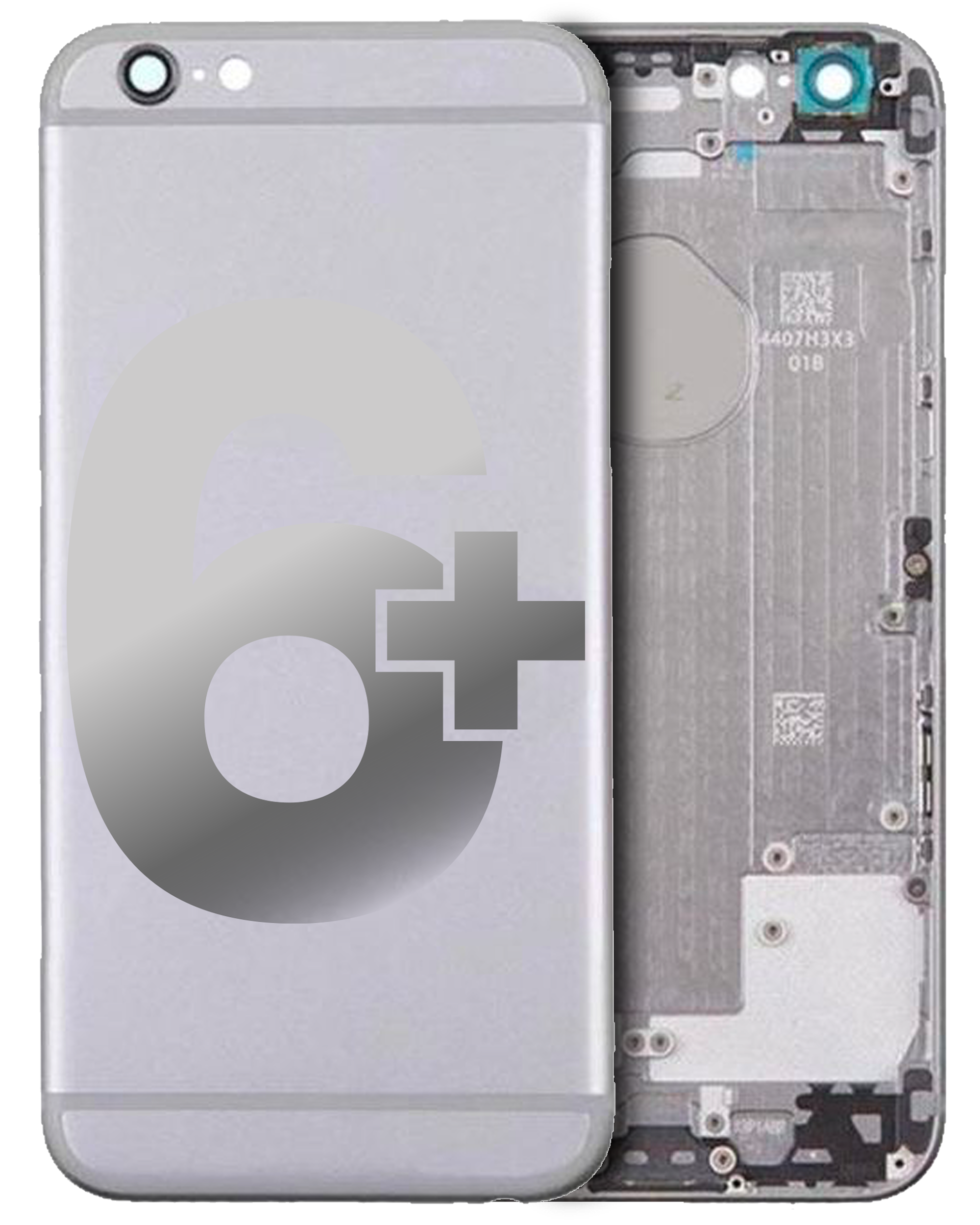 Back Housing Compatible For Iphone 6 Plus (Generic) (Silver)