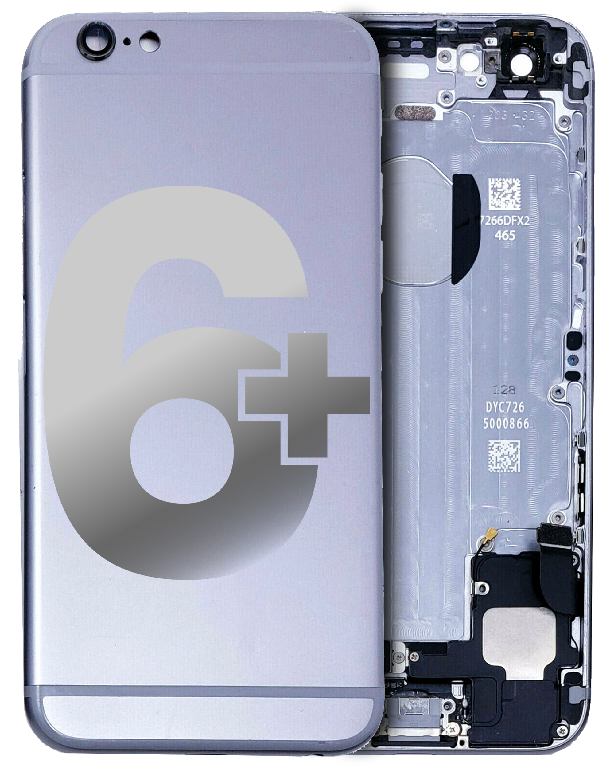 Back Housing Compatible For Iphone 6 Plus (Generic) (Space Gray)