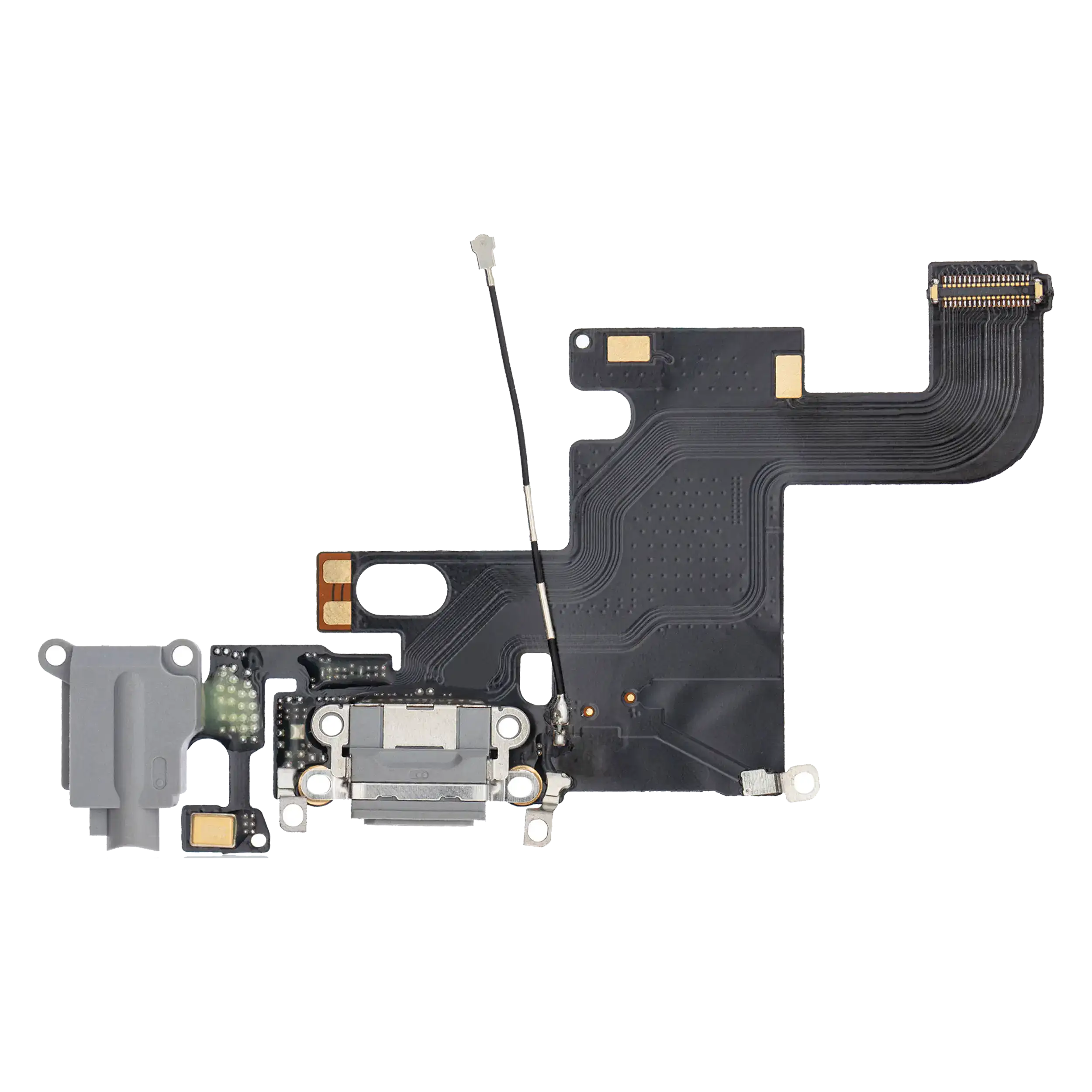 Charging Port Flex Cable Compatible For Iphone 6 (Premium) (Space Gray)