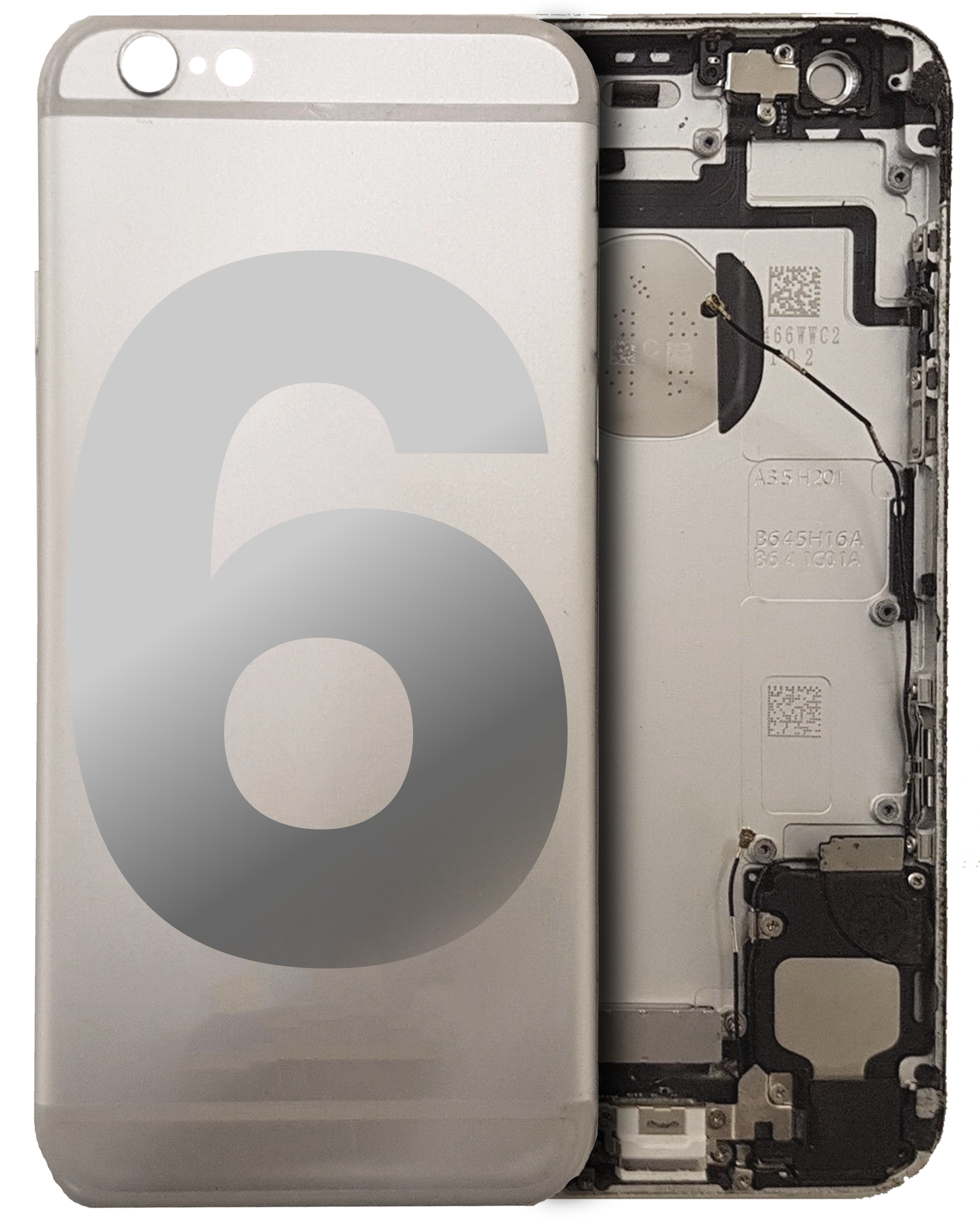 Back Housing Compatible For Iphone 6 (Generic) (Silver)