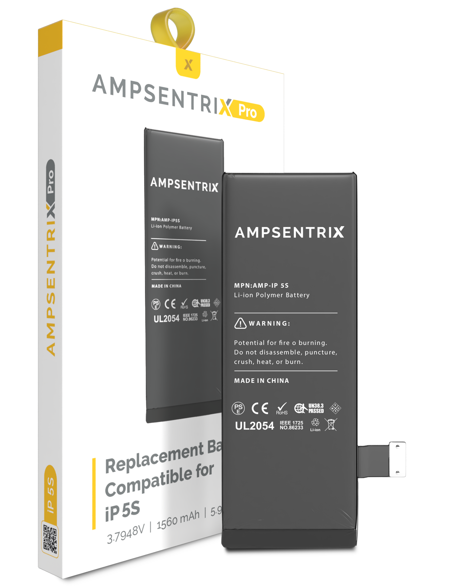 Replacement Battery Compatible For Iphone 5S (Ampsentrix Pro)