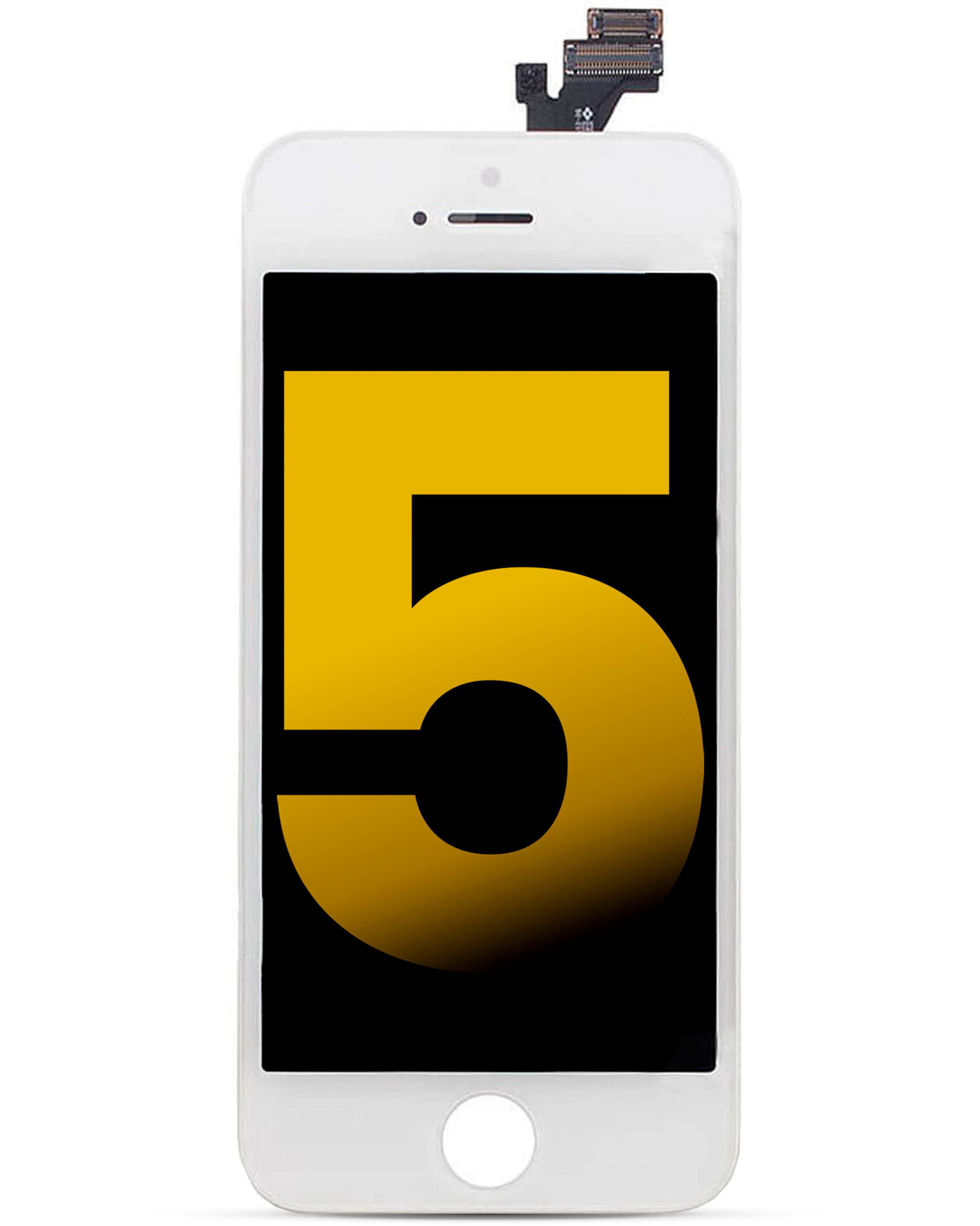 Lcd Assembly Compatible For Iphone 5 (Refurbished) (White)