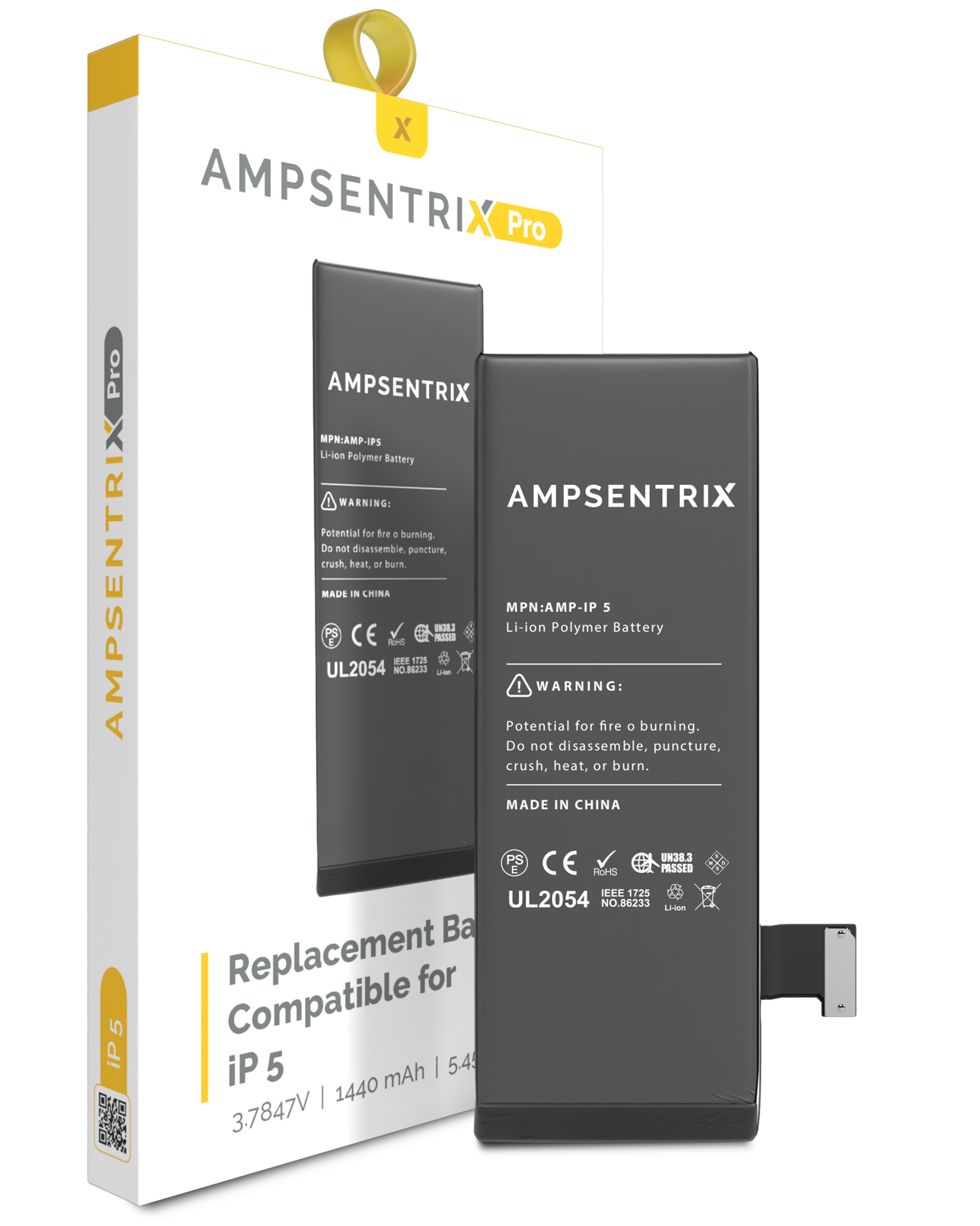 Replacement Battery Compatible For Iphone 5 (Ampsentrix Pro)