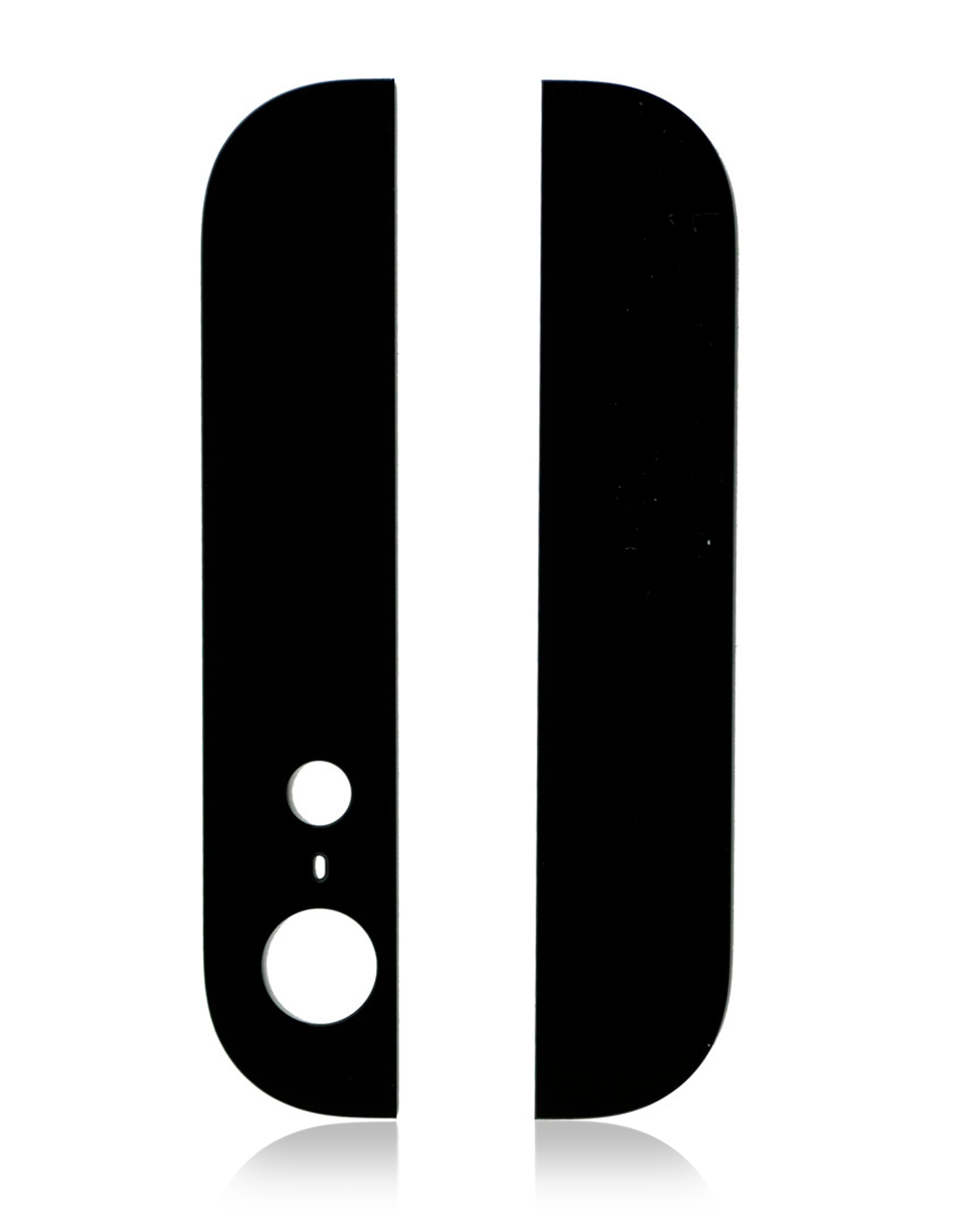 Back Glass (Up + Down) Compatible For Iphone 5 (Black)