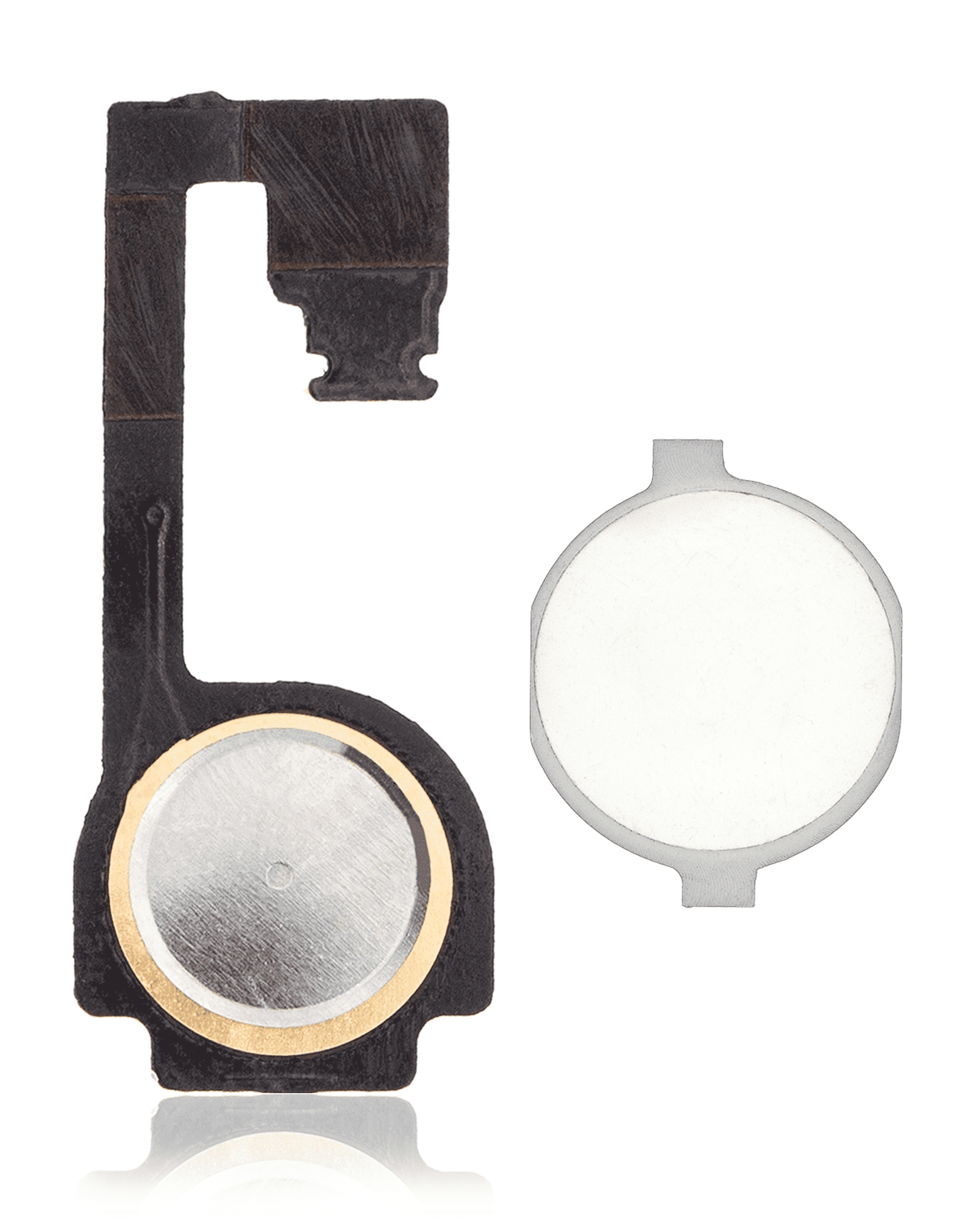 Home Button With Flex Compatible For Iphone 4 (White)