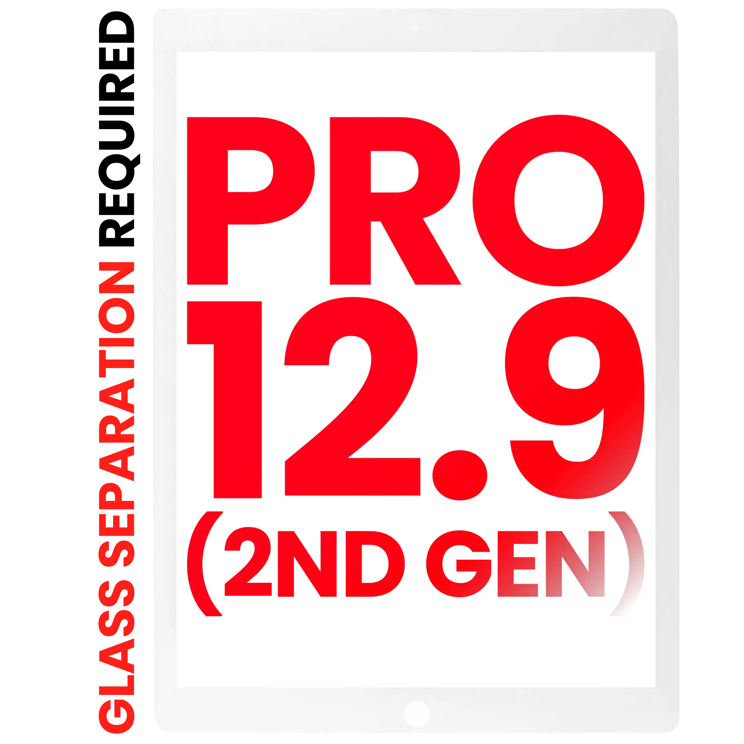Digitizer Compatible For Ipad Pro 12.9" 2Nd Gen (2017) (Glass Separation Required) (Aftermarket Plus) (White)