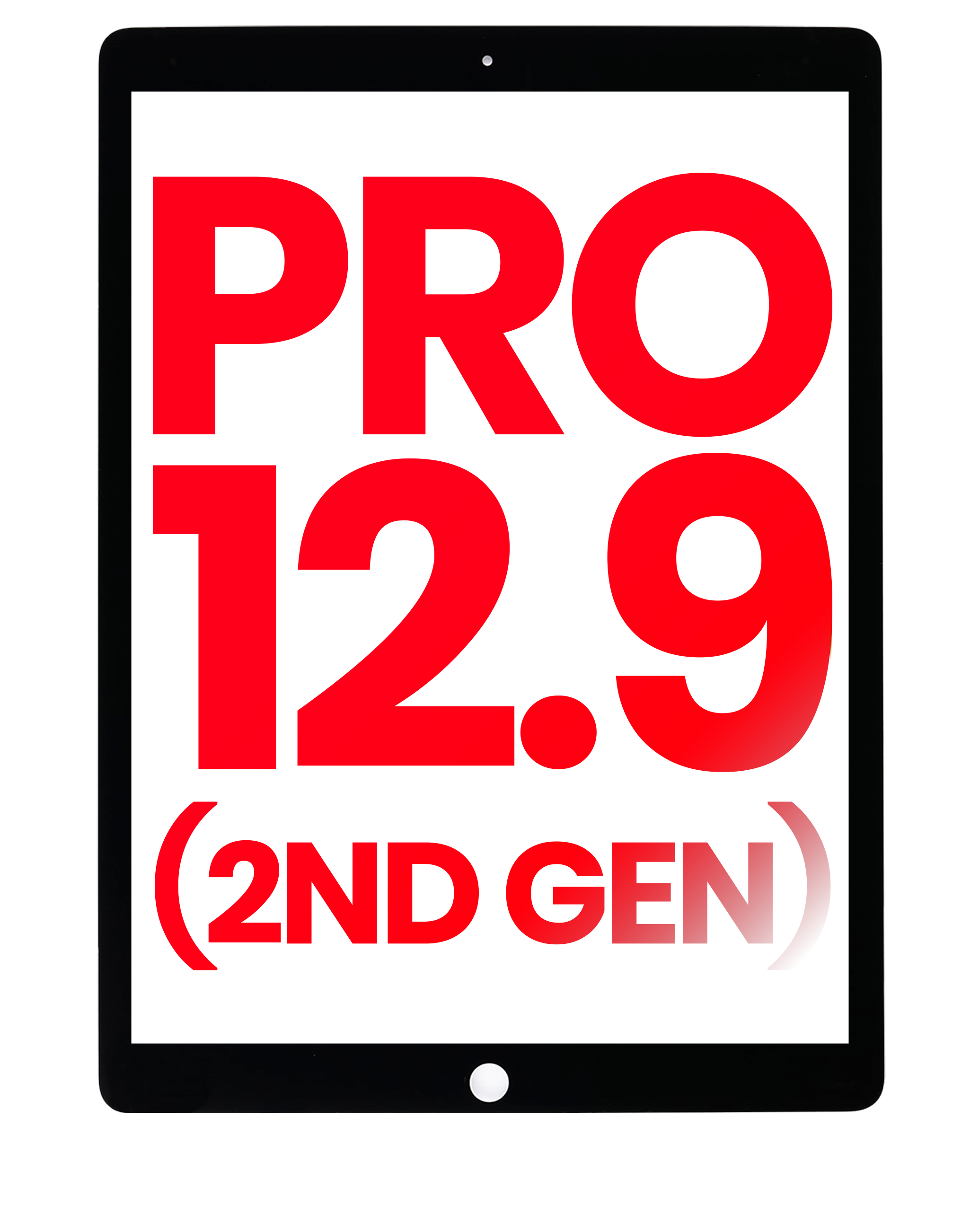 Digitizer Compatible For Ipad Pro 12.9" 2Nd Gen (2017) (Glass Separation Required) (Aftermarket Plus) (Black)