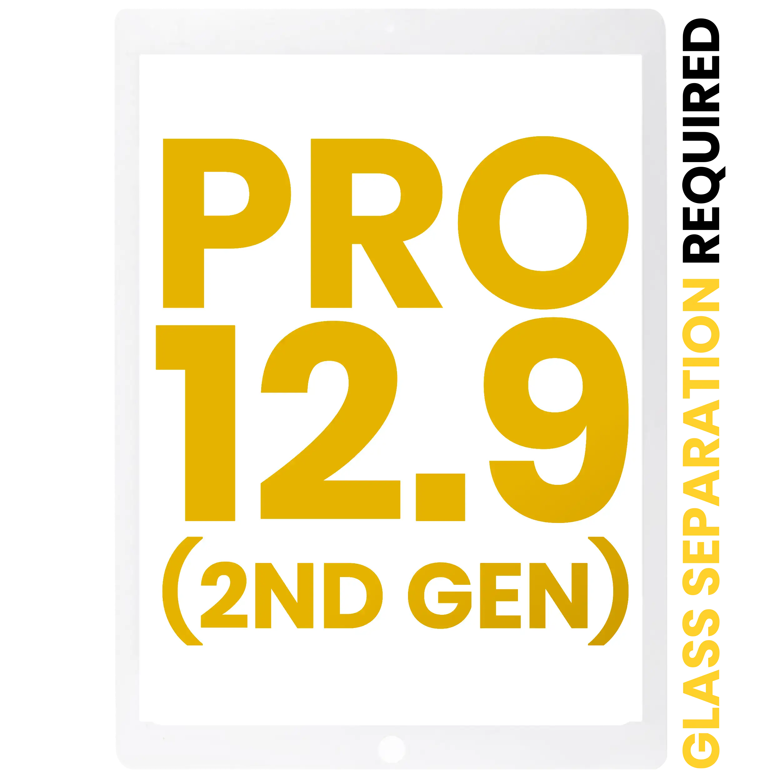 Front Glass Only Compatible For Ipad Pro 12.9" 2Nd Gen (2017) (White) (Glass Separation Required)