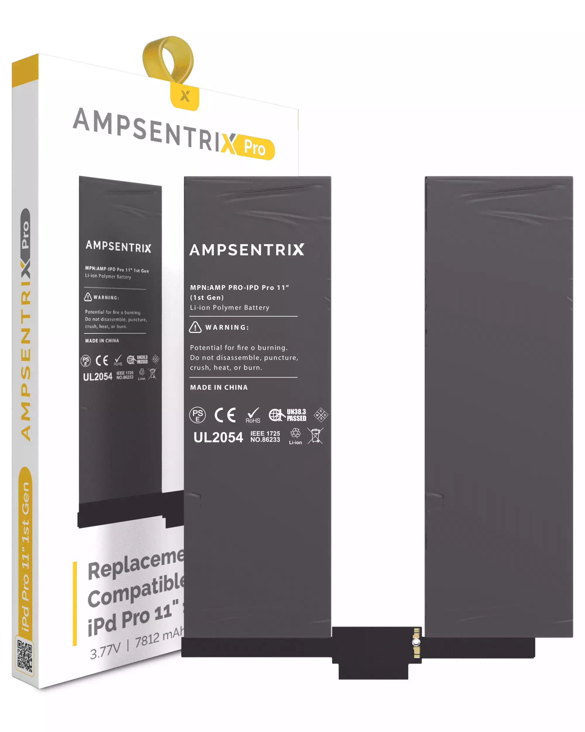 Replacement Battery Compatible For Ipad Pro 11" 1St Gen (2018) (Ampsentrix Pro)