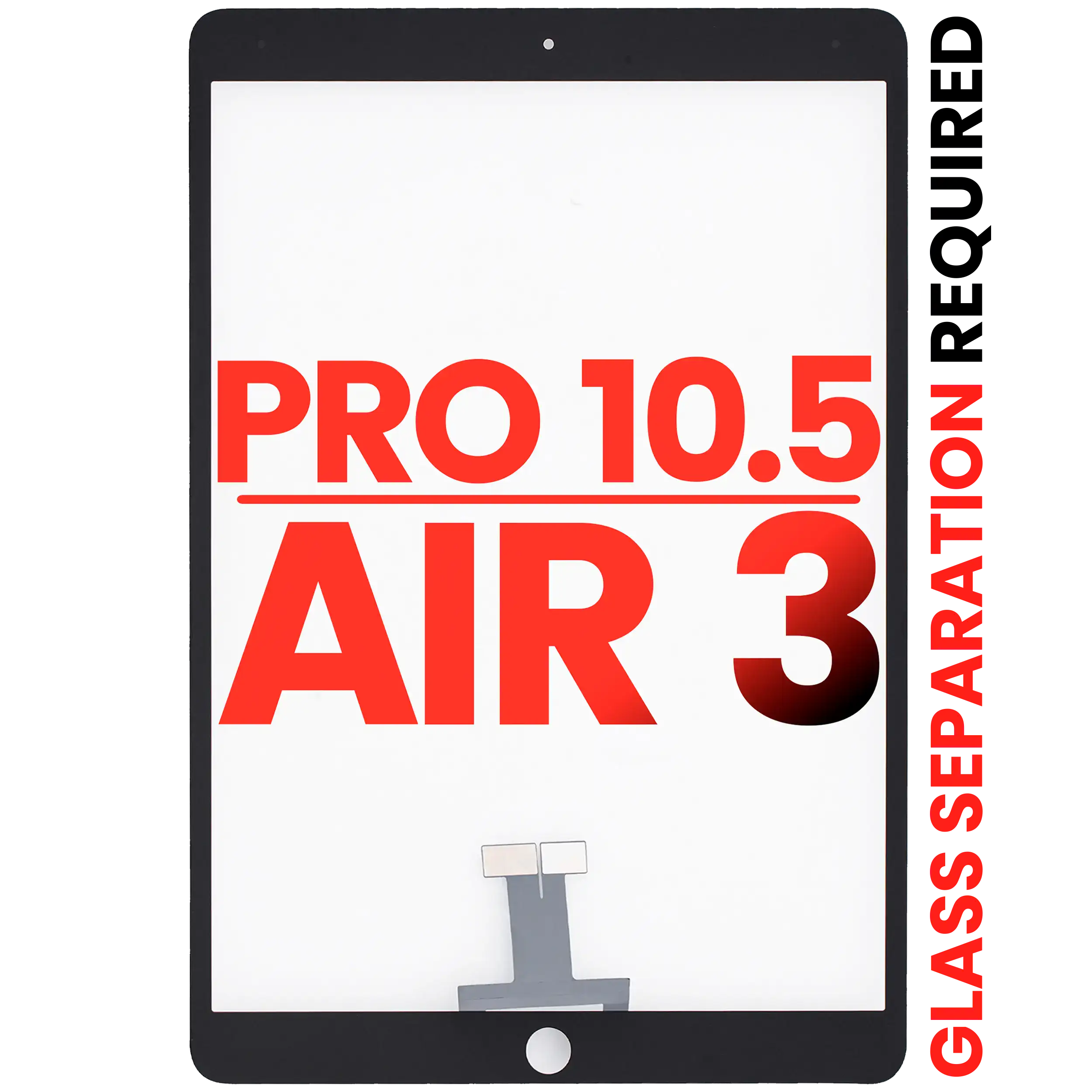 Digitizer Compatible For Ipad Pro 10.5" / Ipad Air 3 (Glass Separation Required) (Aftermarket Plus) (Black)