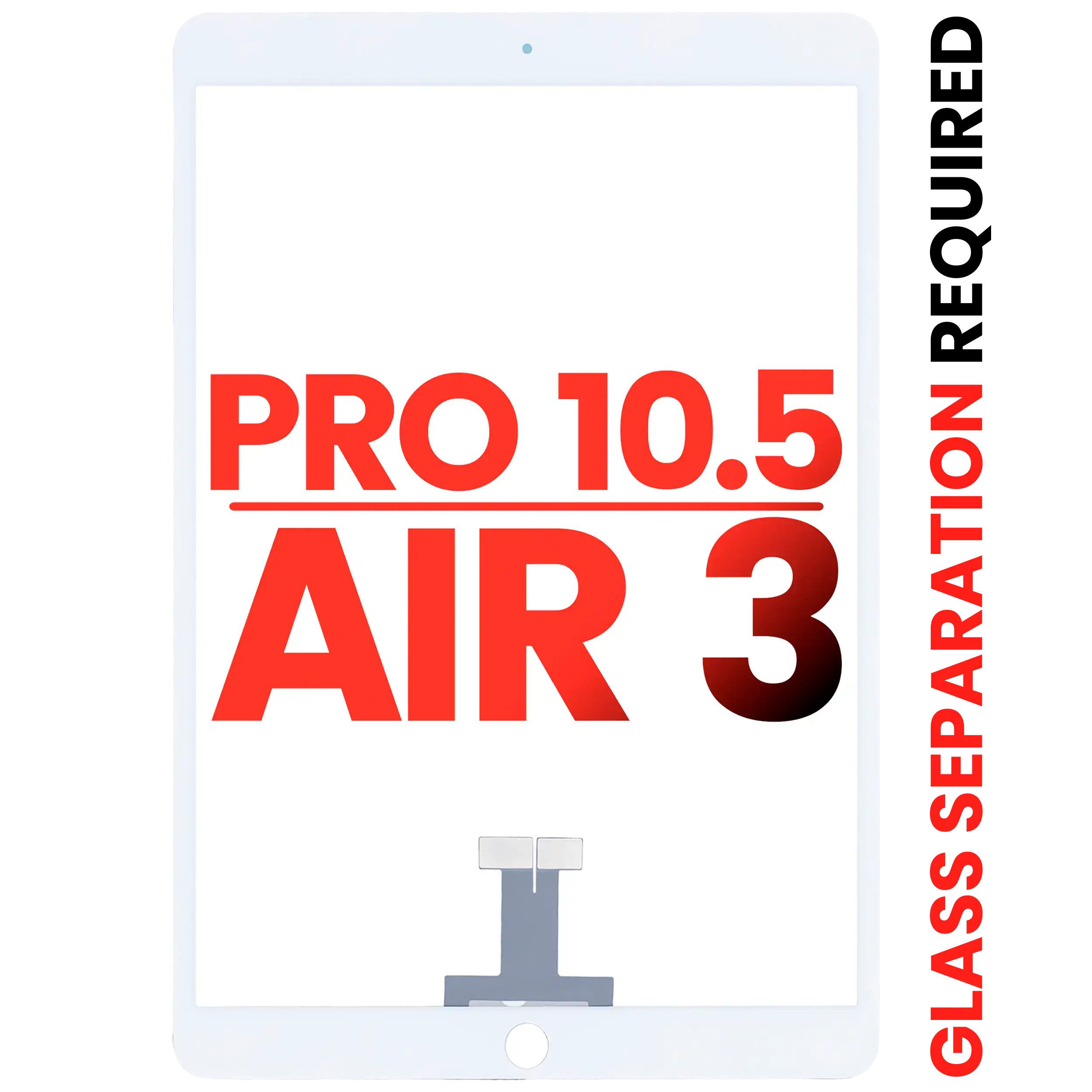 Digitizer Compatible For Ipad Pro 10.5" / Ipad Air 3 (Glass Separation Required) (Aftermarket Plus) (White)