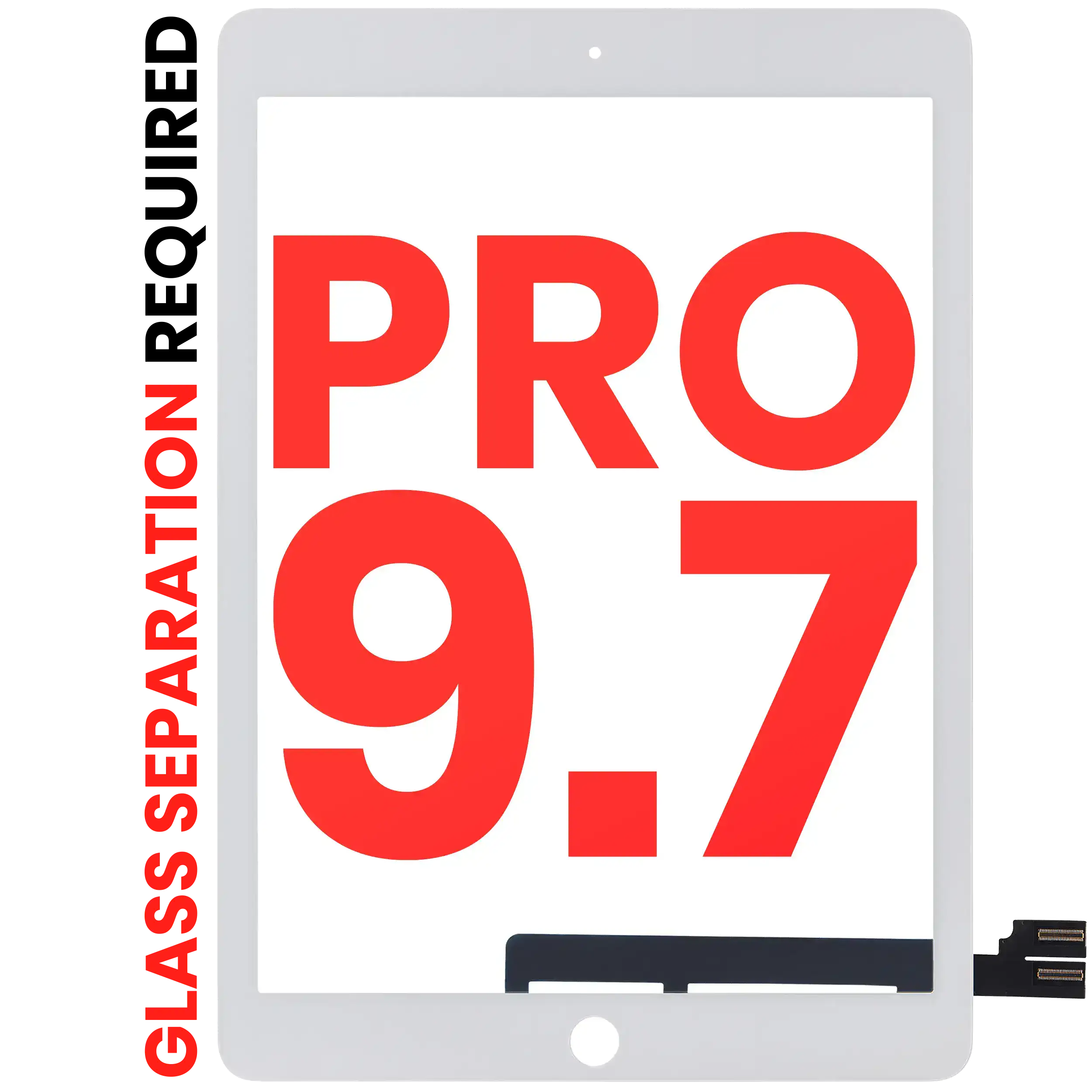 Digitizer Compatible For Ipad Pro 9.7" (Glass Separation Required) (Aftermarket Plus) (White)