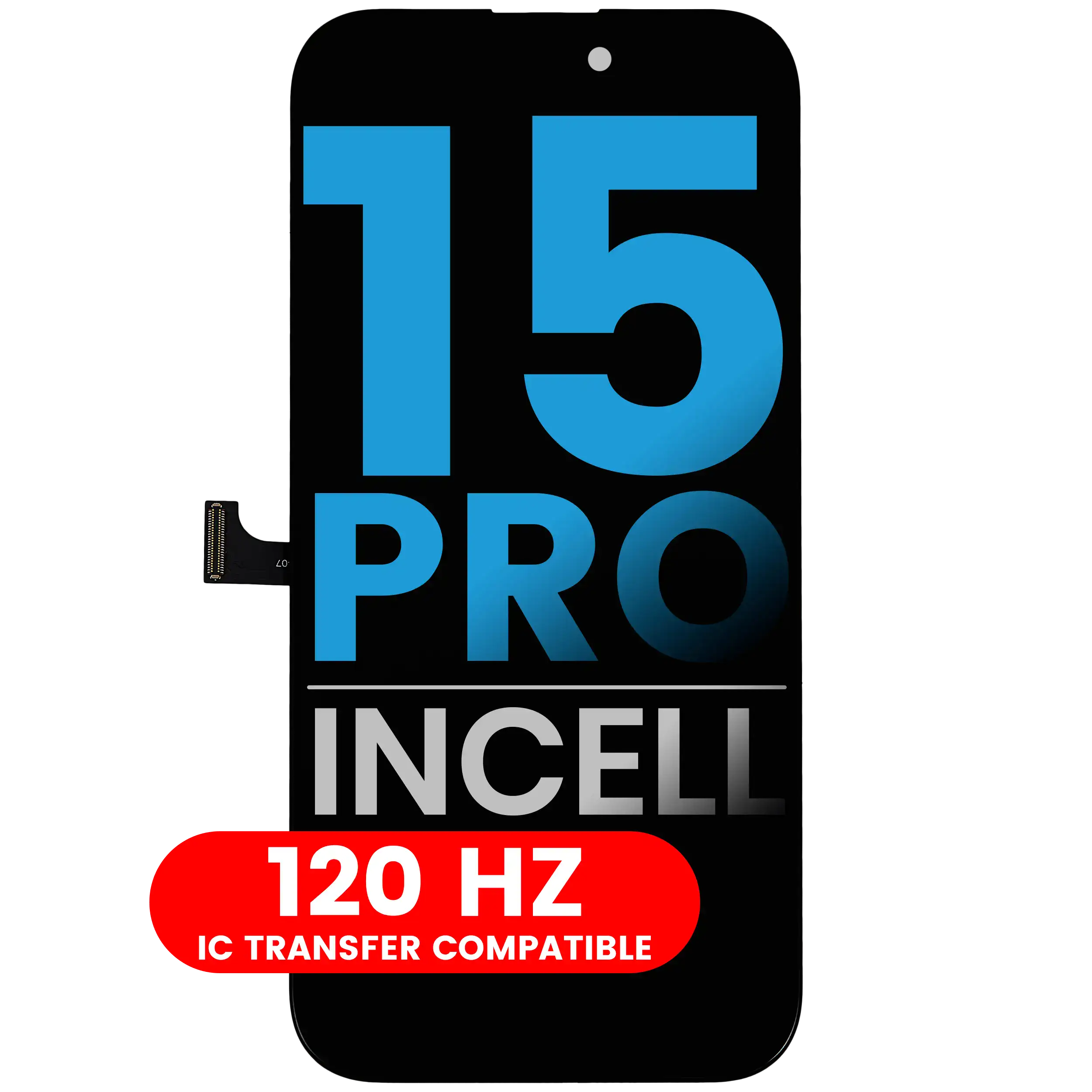 Lcd Assembly Compatible For Iphone 15 Pro (Aftermarket: Aq7 / Incell) (120Hz)