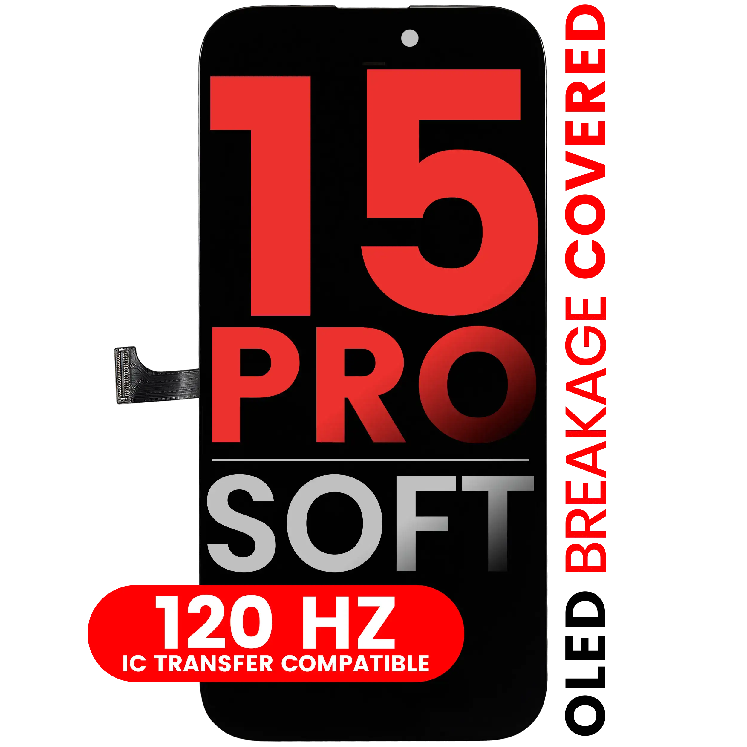 Oled Assembly Compatible For Iphone 15 Pro (Aftermarket Pro: Xo7 Soft) (120Hz)
