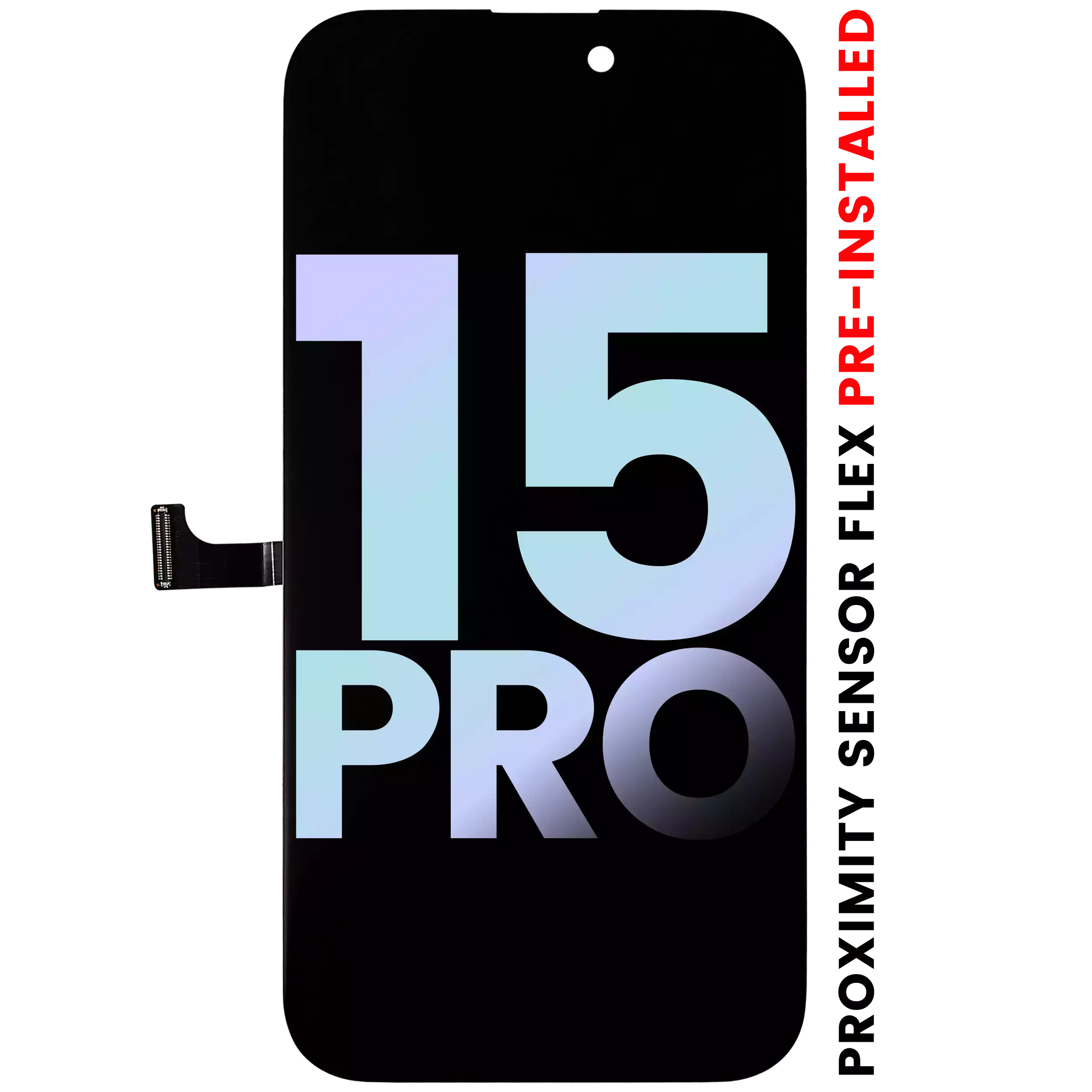 Oled Assembly With Proximity Sensor Flex Pre-Installed Compatible For Iphone 15 Pro (Service Pack)