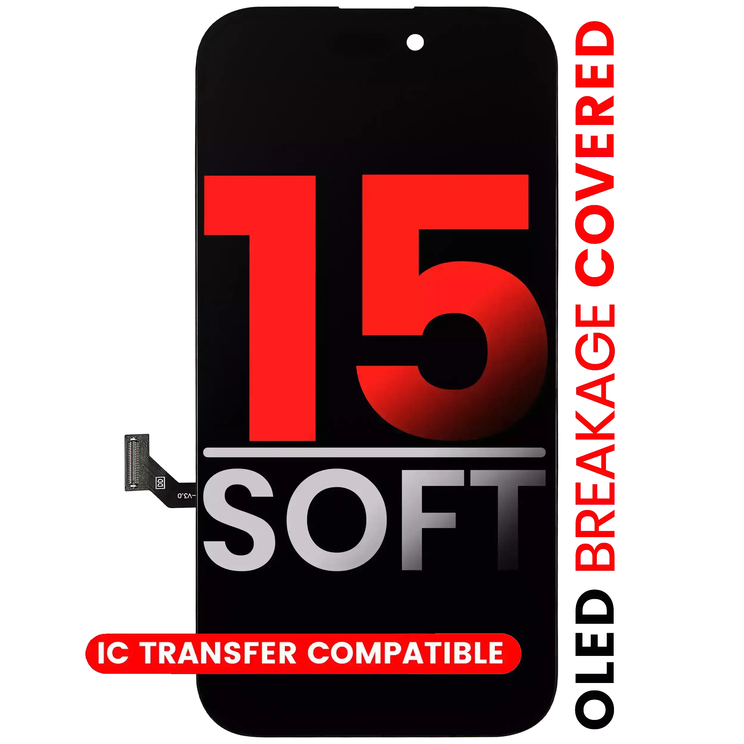 Oled Assembly Compatible For Iphone 15 (Aftermarket Pro: Xo7 Soft)