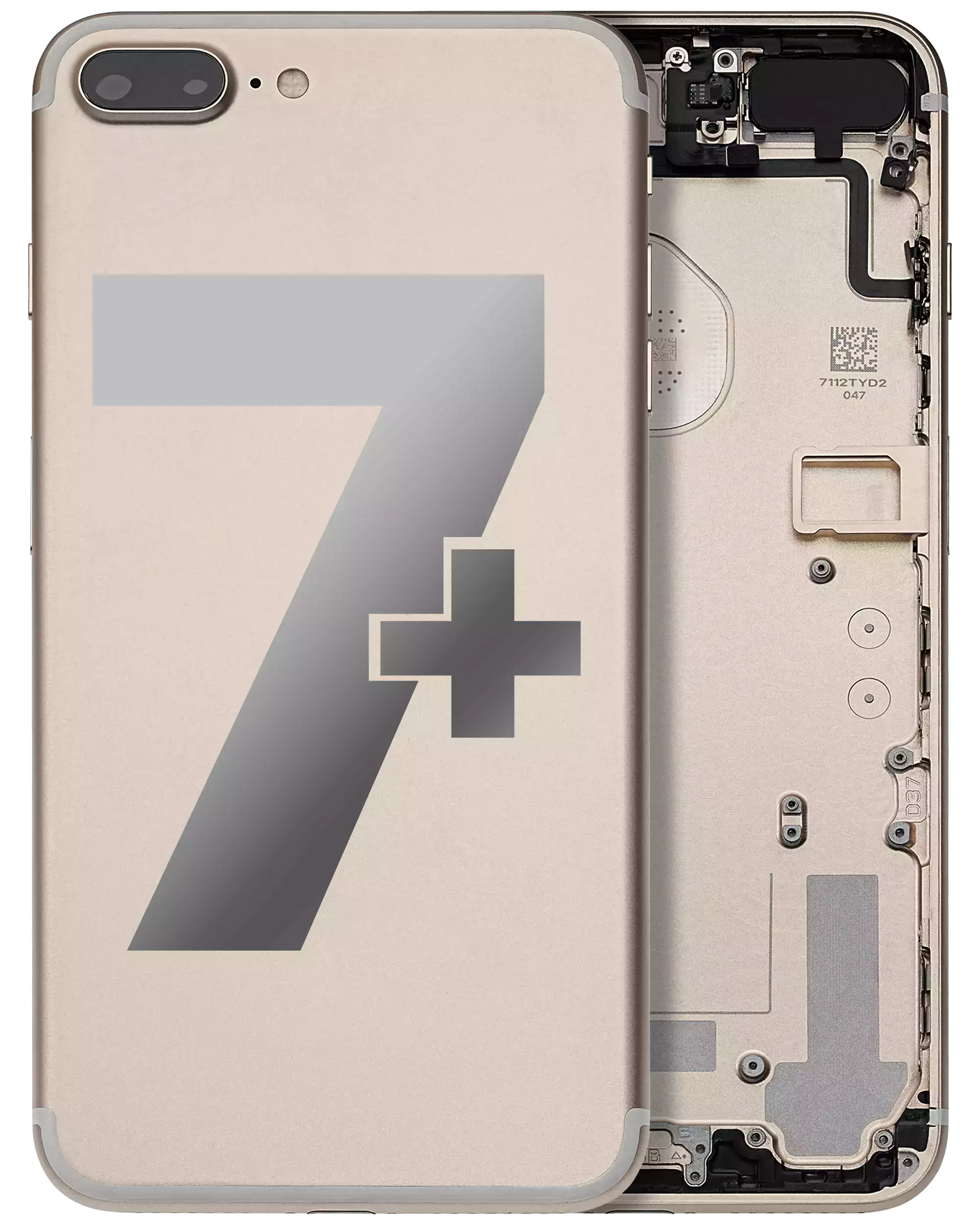 Back Housing W/ Small Components Pre-Installed Compatible For Iphone 7 Plus (Used  Pull: Grade A) (Gold)