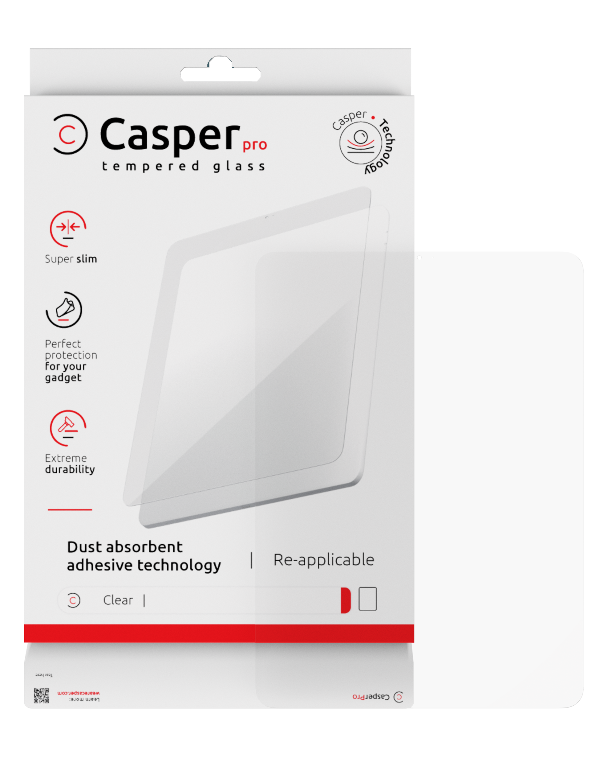 Casper Pro Screen Protector Compatible For Ipad Air 13" (2024) / Air 13" (2025) (Retail Pack) (Clear)