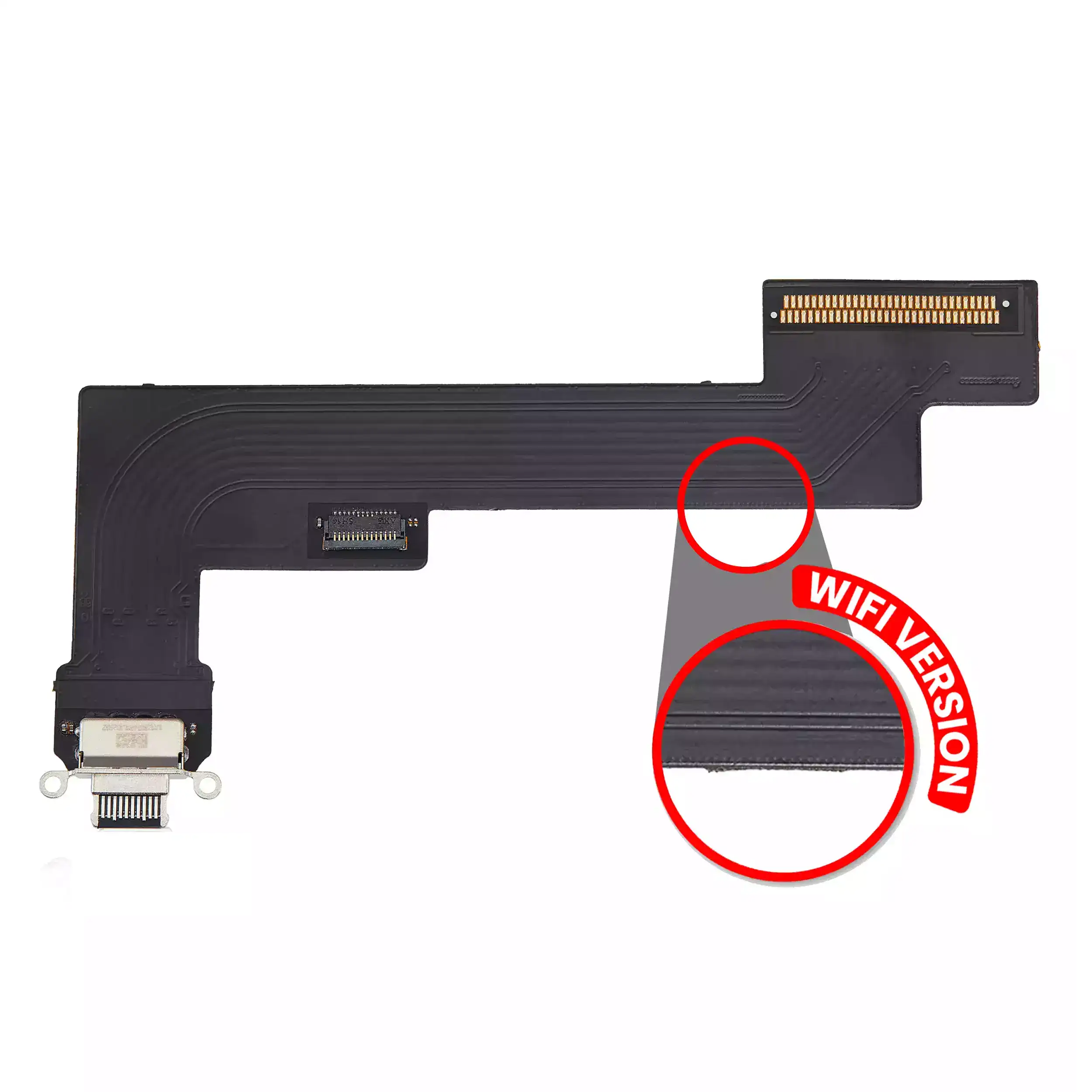 Charging Port Flex Cable Compatible For Ipad Air 5 (Wifi Only) (Aftermarket Plus) (Space Gray)