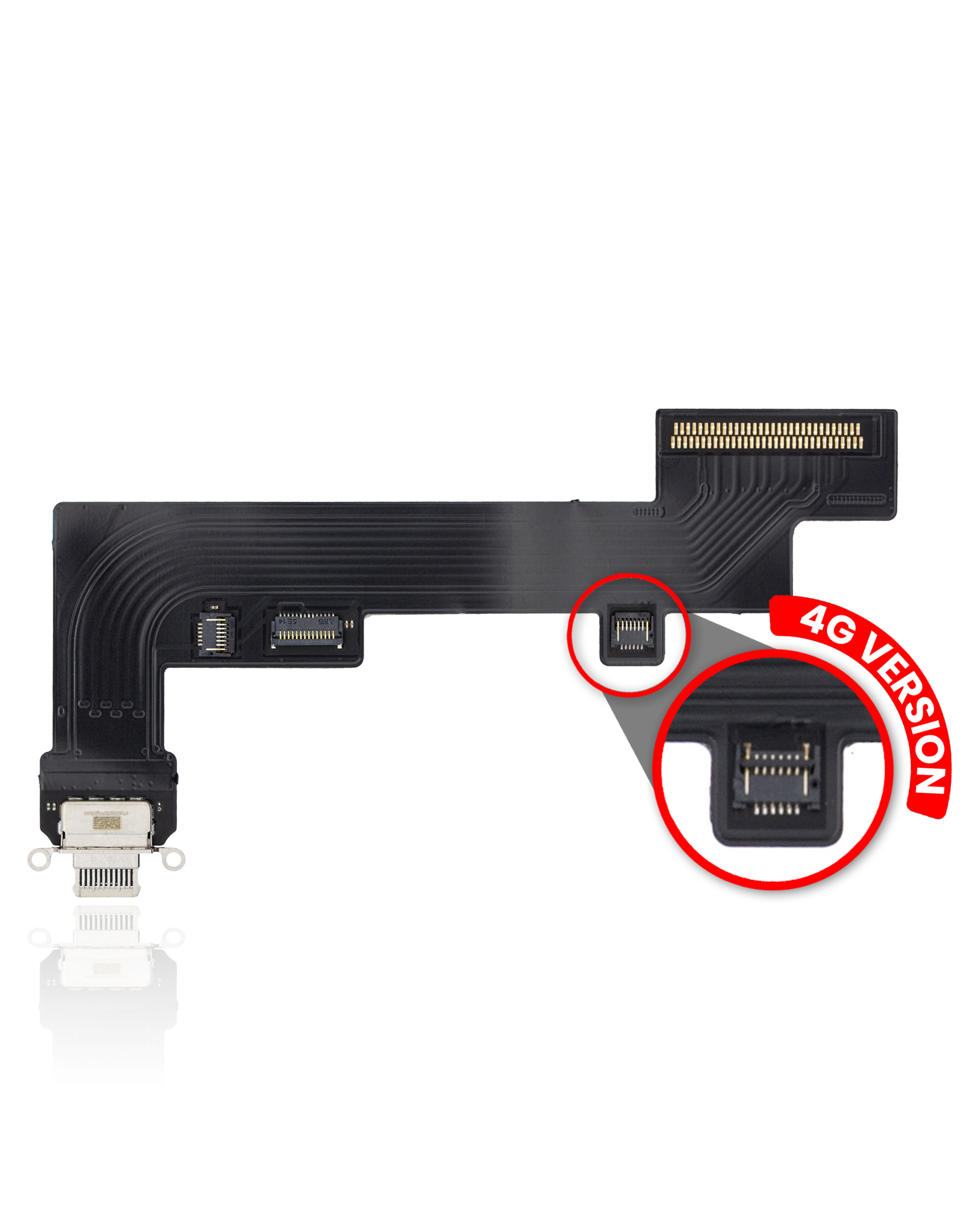 Charging Port Flex Cable Compatible For Ipad Air 4 / Ipad Air 5 (Cellular) (Premium) (White)