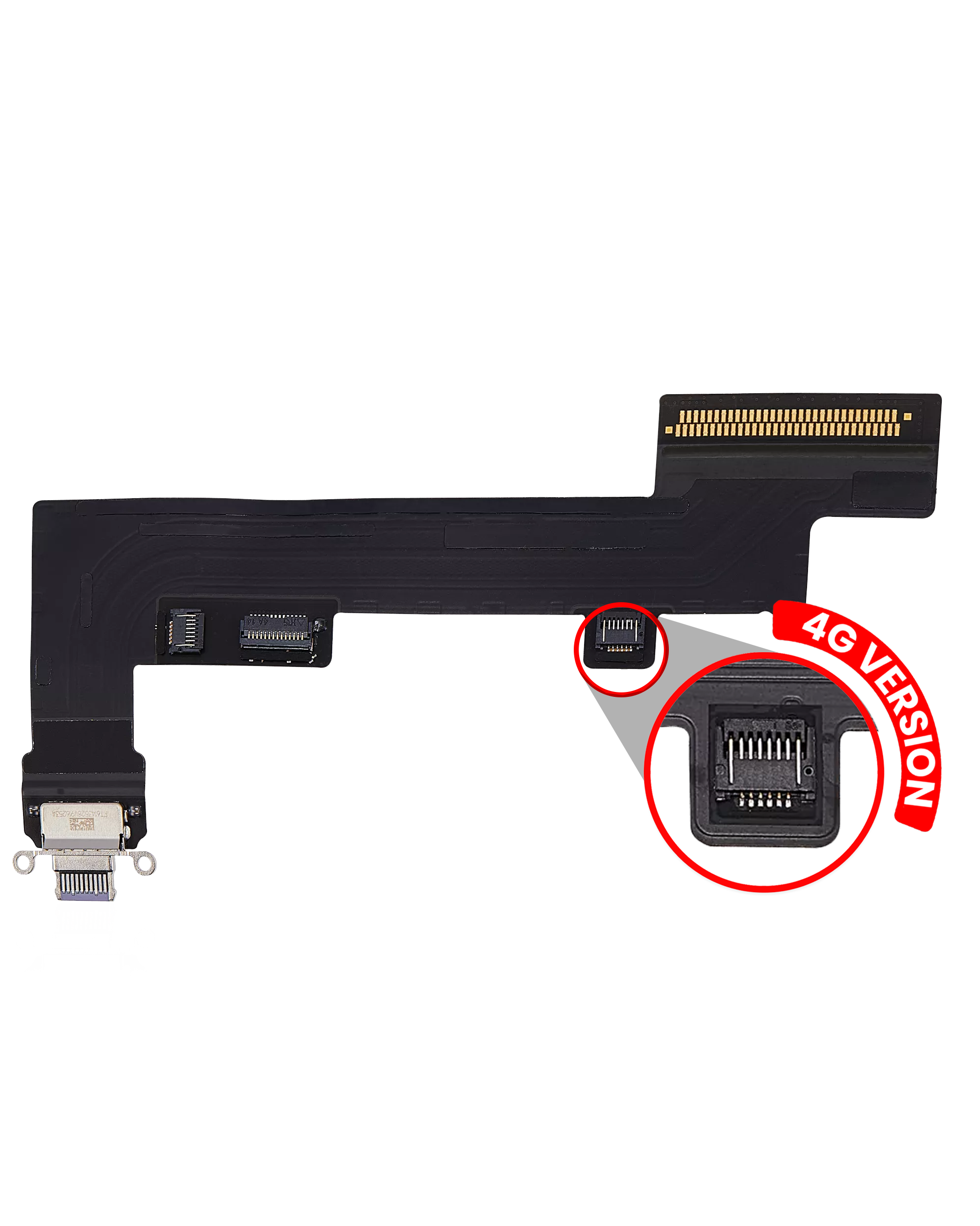 Charging Port Flex Cable Compatible For Ipad Air 4 ./ Ipad Air 5 (Cellular) (Premium) (Purple)