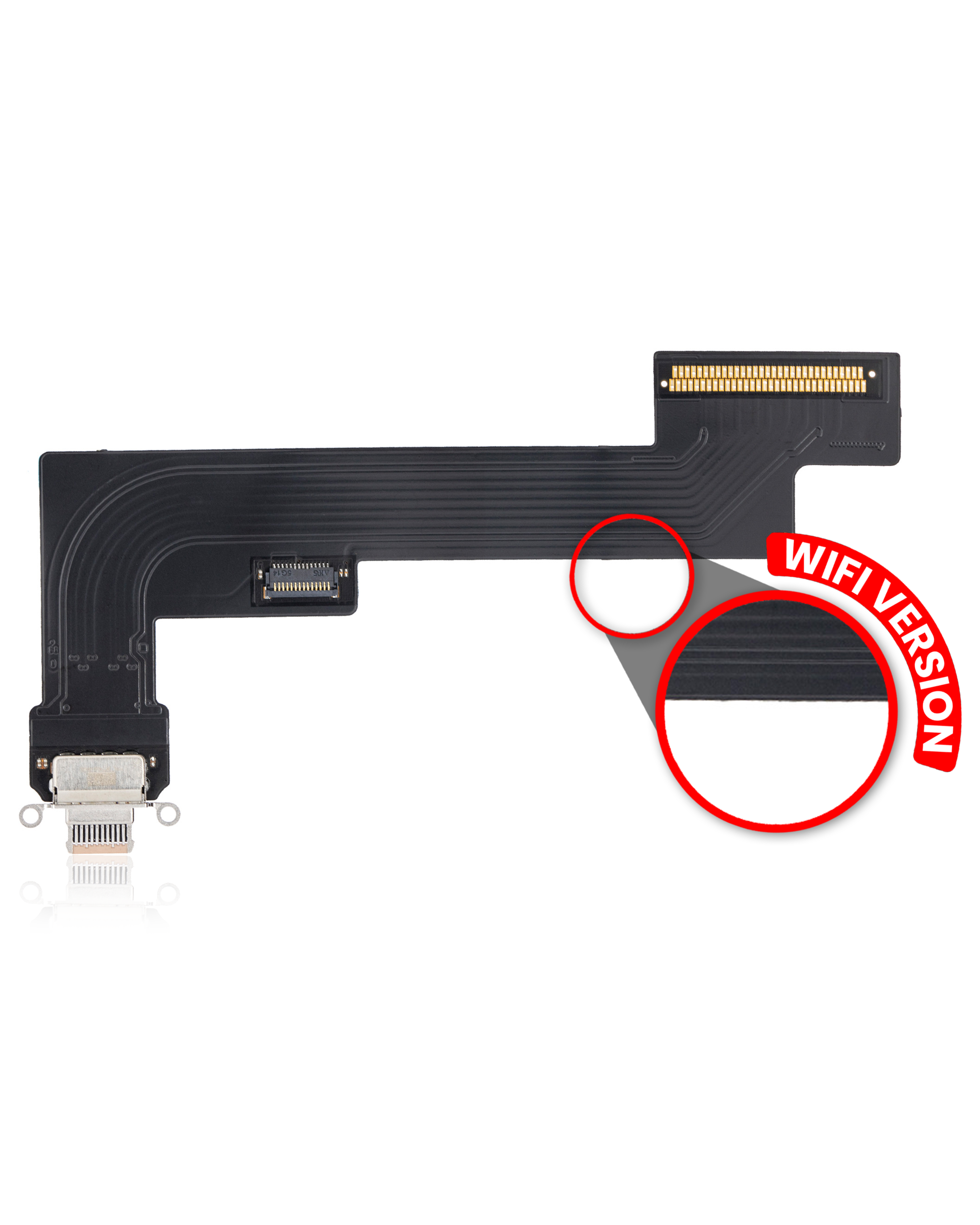 Charging Port Flex Cable Compatible For Ipad Air 4 (Wifi Only) (Aftermarket Plus) (Rose Gold)
