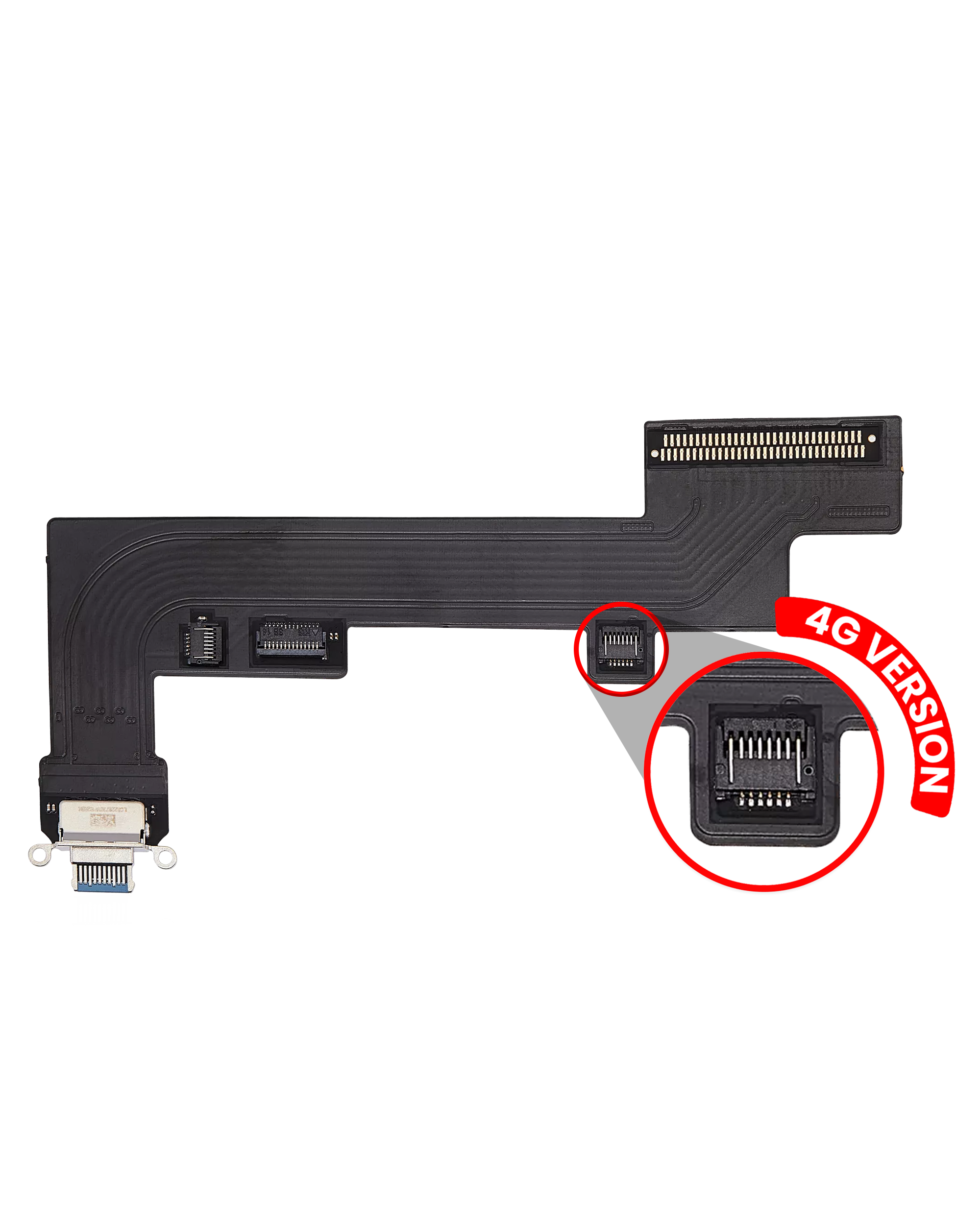Charging Port Flex Cable Compatible For Ipad Air 5 (Cellular) (Aftermarket Plus) (Blue)
