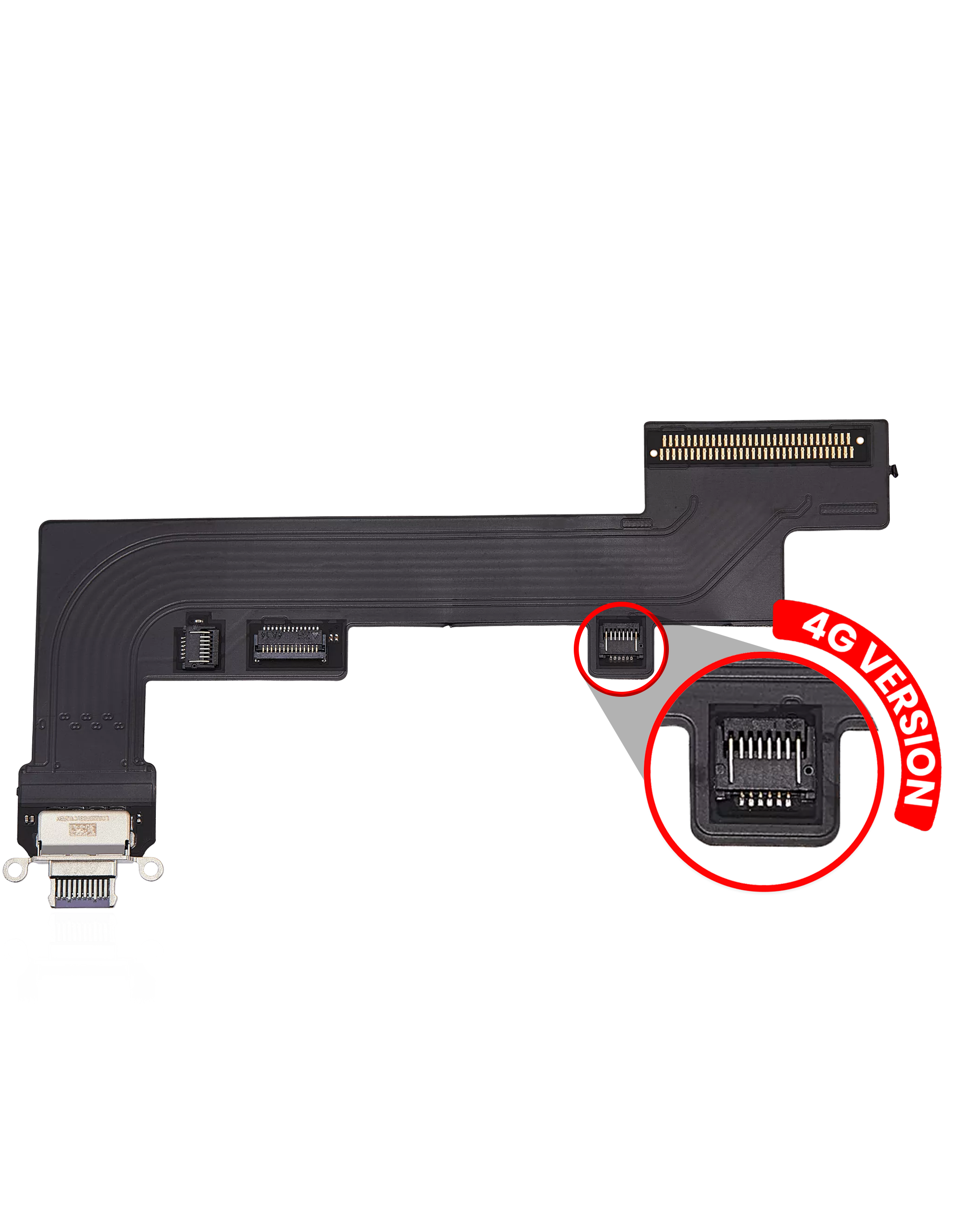 Charging Port Flex Cable Compatible For Ipad Air 5 (Cellular) (Aftermarket Plus) (Purple)