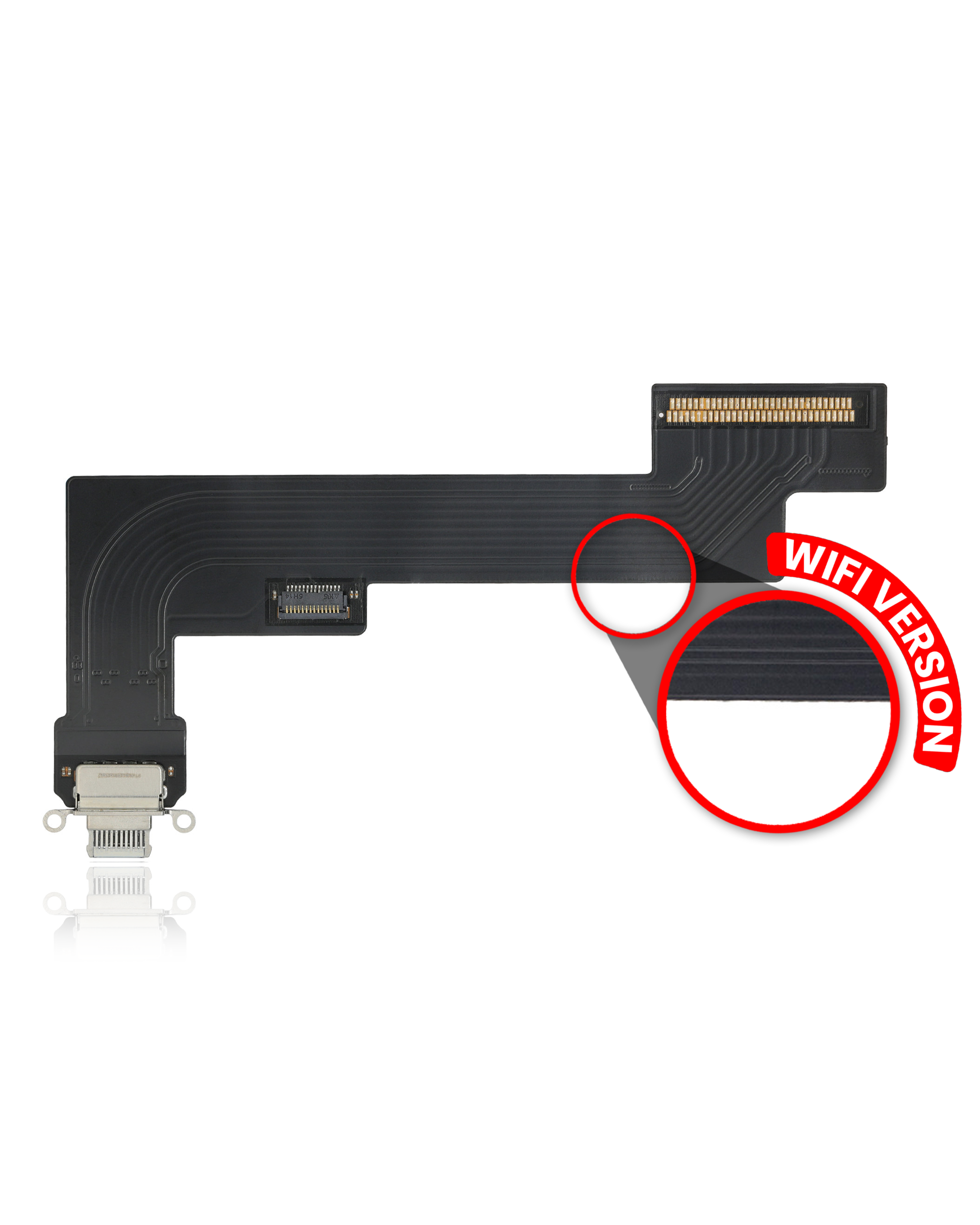Charging Port Flex Cable Compatible For Ipad Air 4 (Wifi Only) (Aftermarket Plus) (White)
